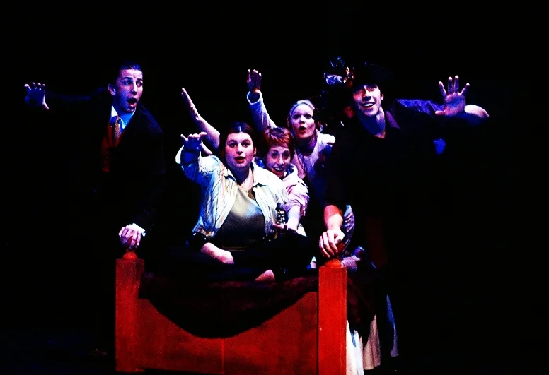 The company of Elliot and the Magic Bed ; Pittsburgh Playhouse Jr. Company. Photo: Drew Yenchak.