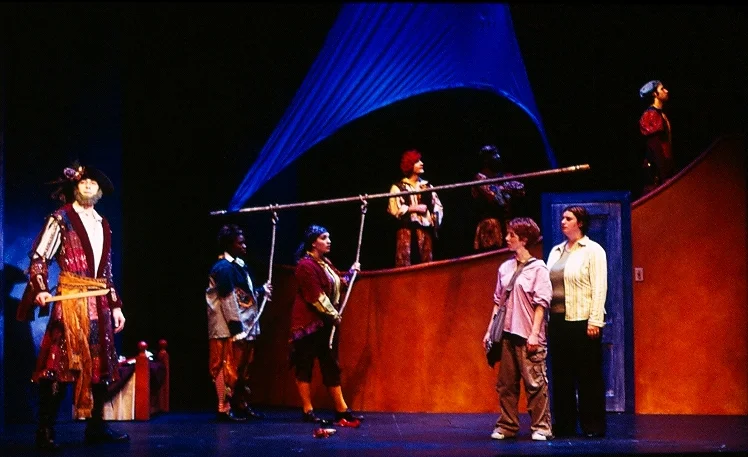 The company of Elliot and the Magic Bed ; Pittsburgh Playhouse Jr. Company. Photo: Drew Yenchak.