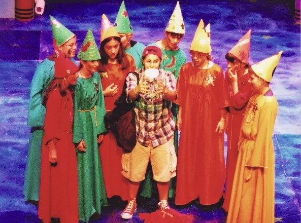 Rachel Stevens and company in Elliot and the Magic Bed; Upper Darby Summer Stage. Photo: Cate Paxson.