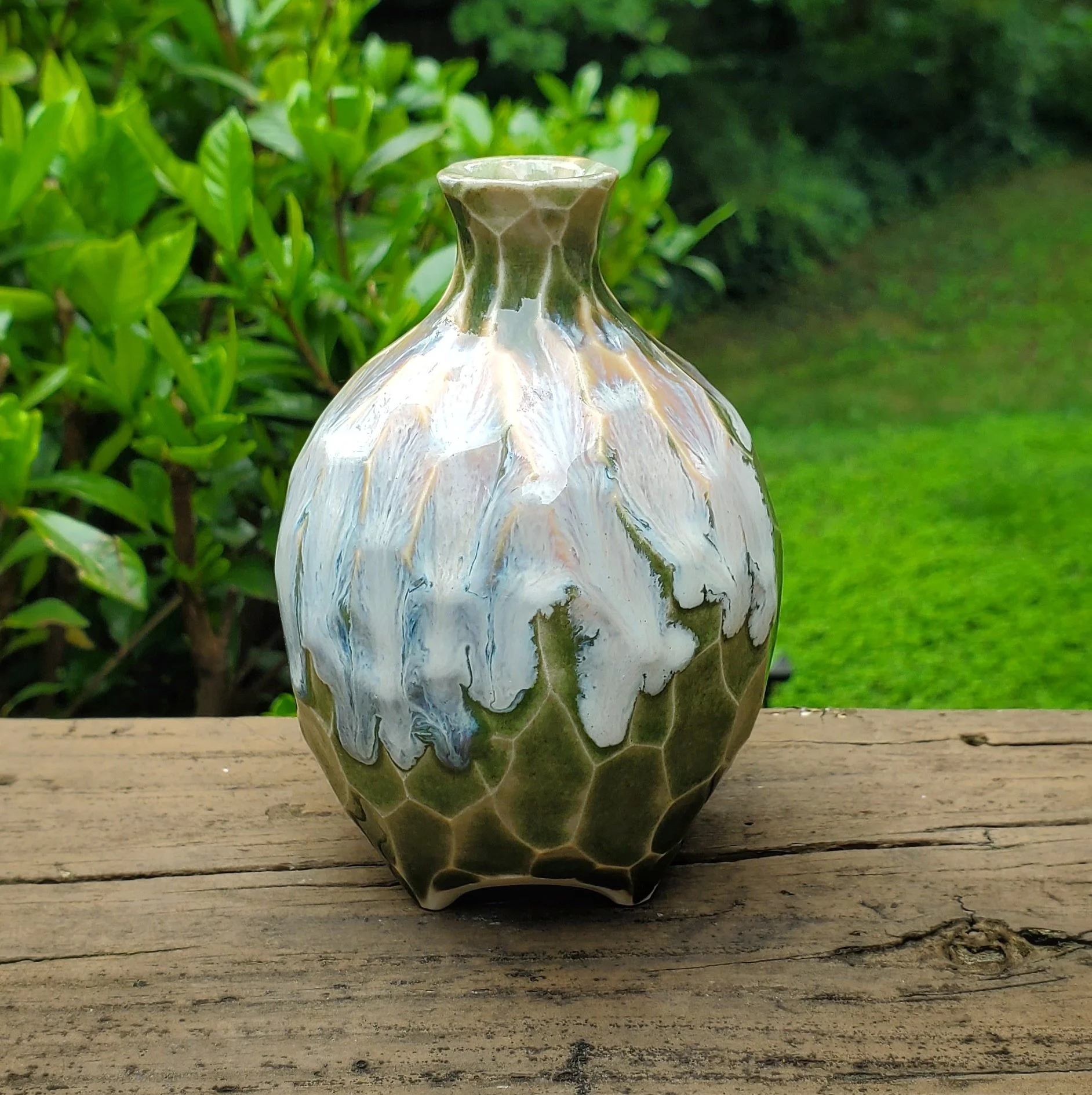 Stone Moss Bud Vase