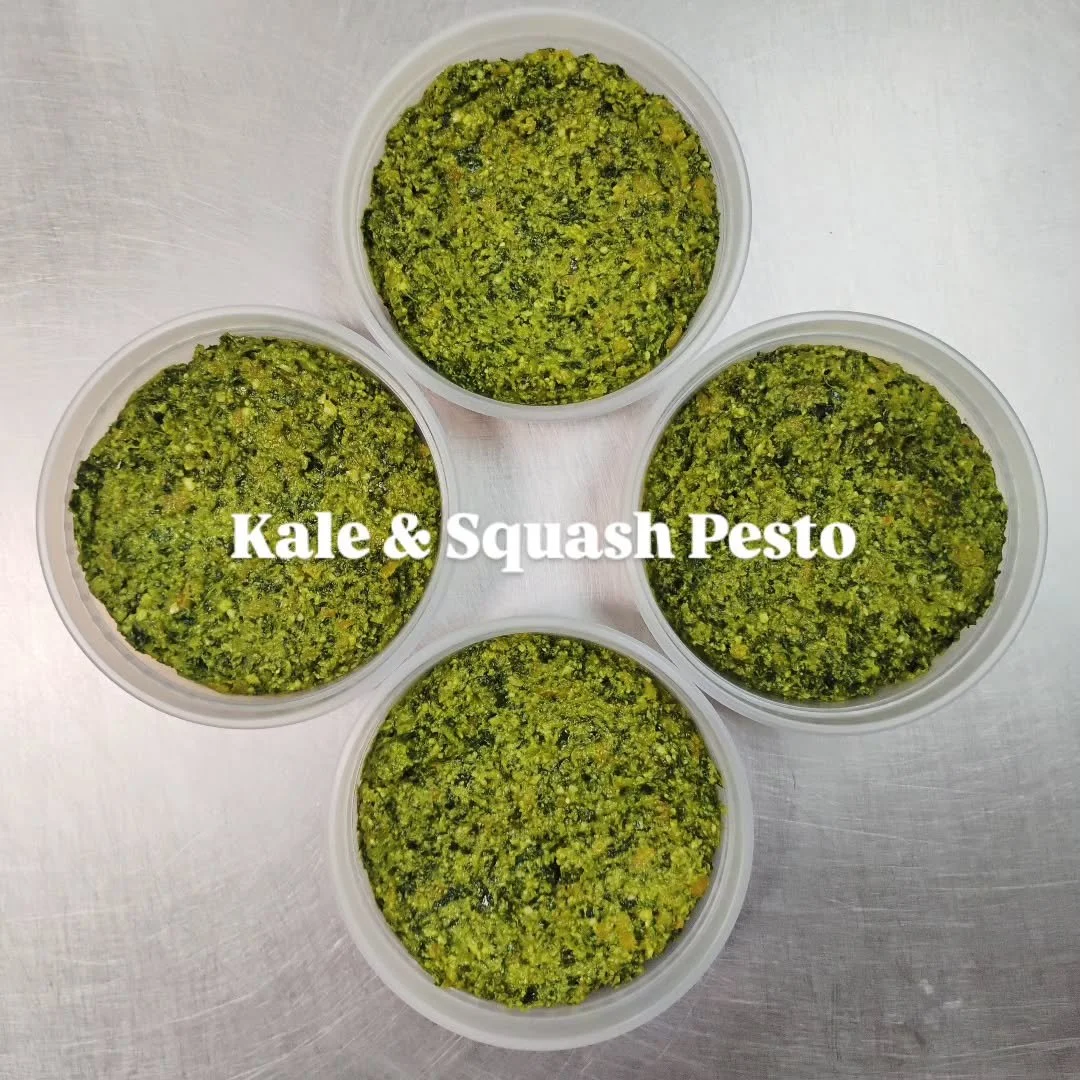 ☘️It IS easy being green☘️ This is a great weekend to grab some of our Winter Pesto - chock full of kale, butternut squash and pepitas. Get yours @eastmarkmarketaz @gilbertmarket @oldtownscottsdalefarmersmarket @uptownmarketaz