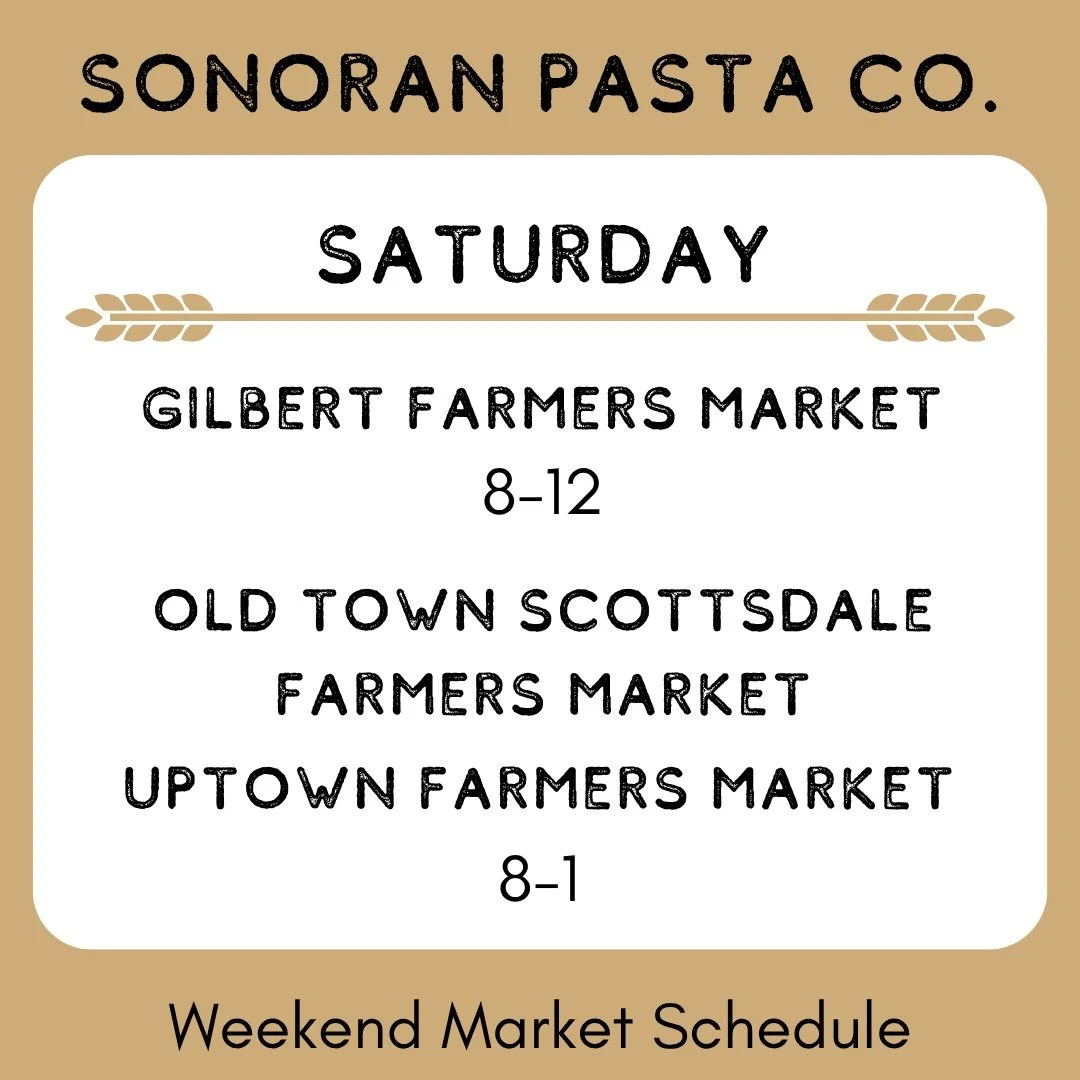 Here's where you can find us every Saturday with that good fresh pasta and sauce. See you out there, Pasta Peeps!!🍝✌🍝