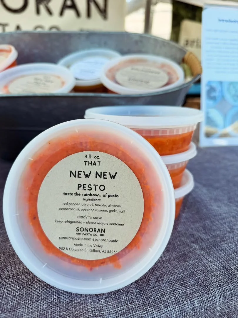 It's that time of year again...time for that new new pesto! This is the one full of roasted red peppers, sun-dried tomatoes and almonds. The one that people ask for all year long. The one that shines in a seafood pasta situation. The one that you jus