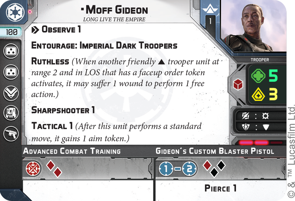 Scene to Stats: Moff Gideon — Atomic Mass Games