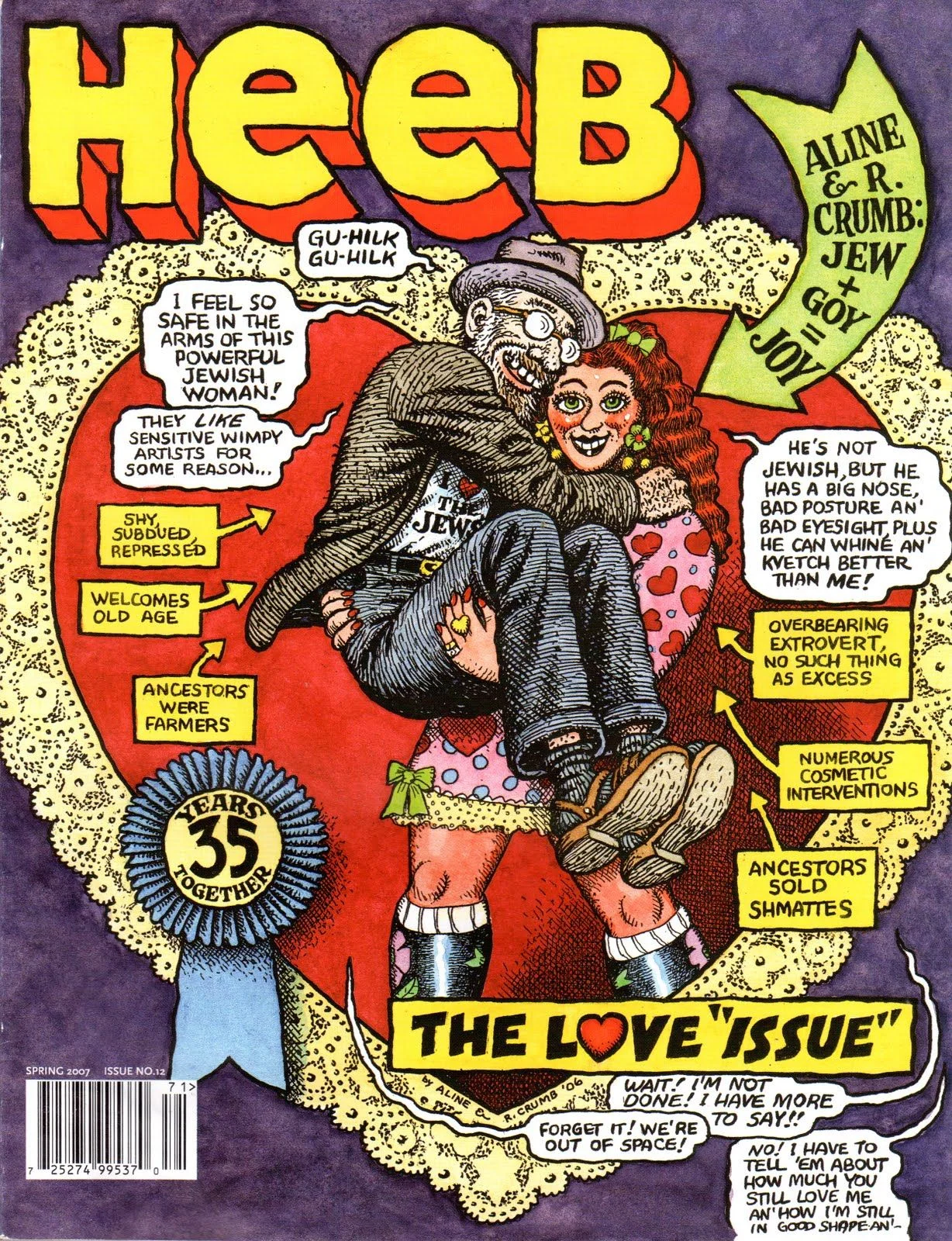 The love issue featured an original r. crumb illustration
