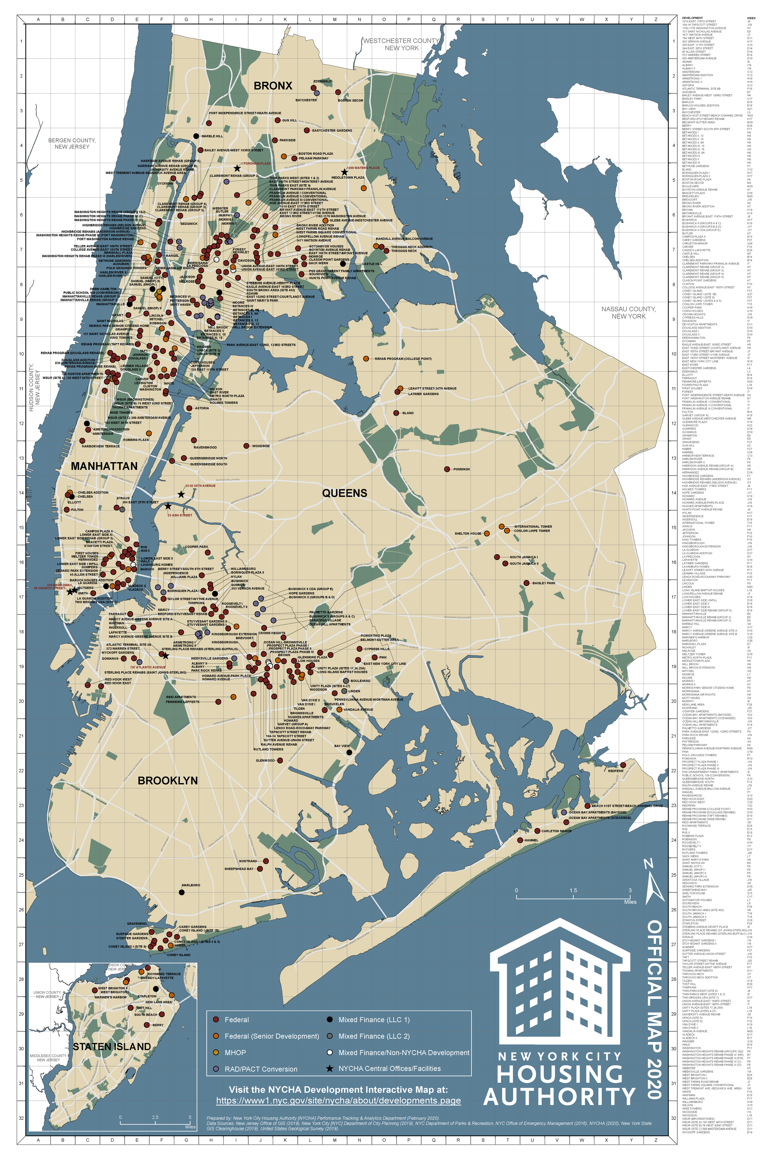  Official NYCHA Map 2020 