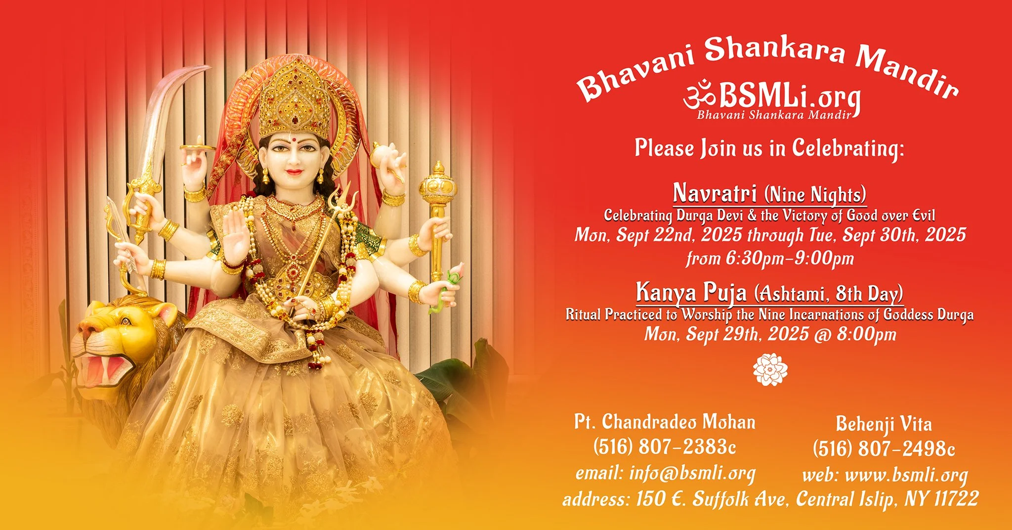 Navratri (Nine Nights) & Kanya Puja (Ashtami, 8th Day)