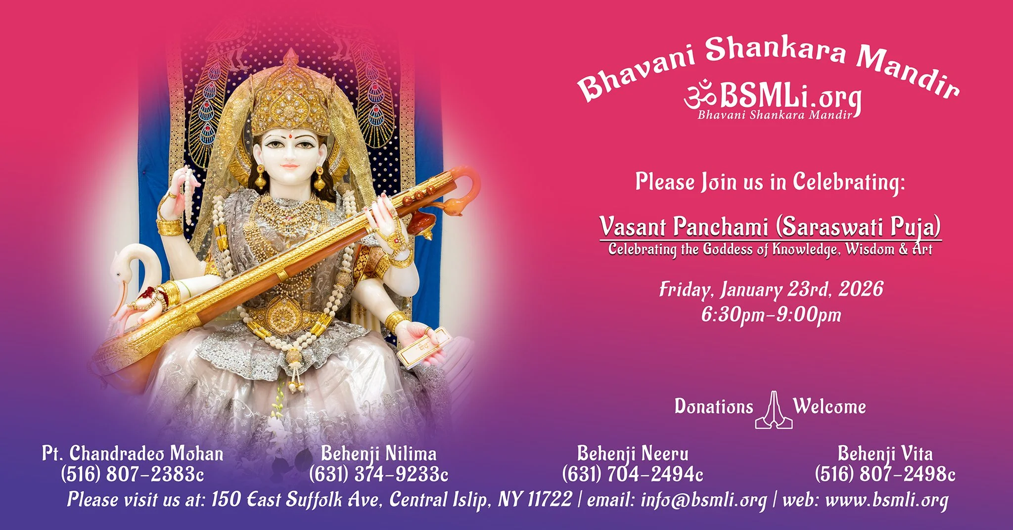 Vasant Panchami (Saraswati Puja) &amp; Planting of Holika