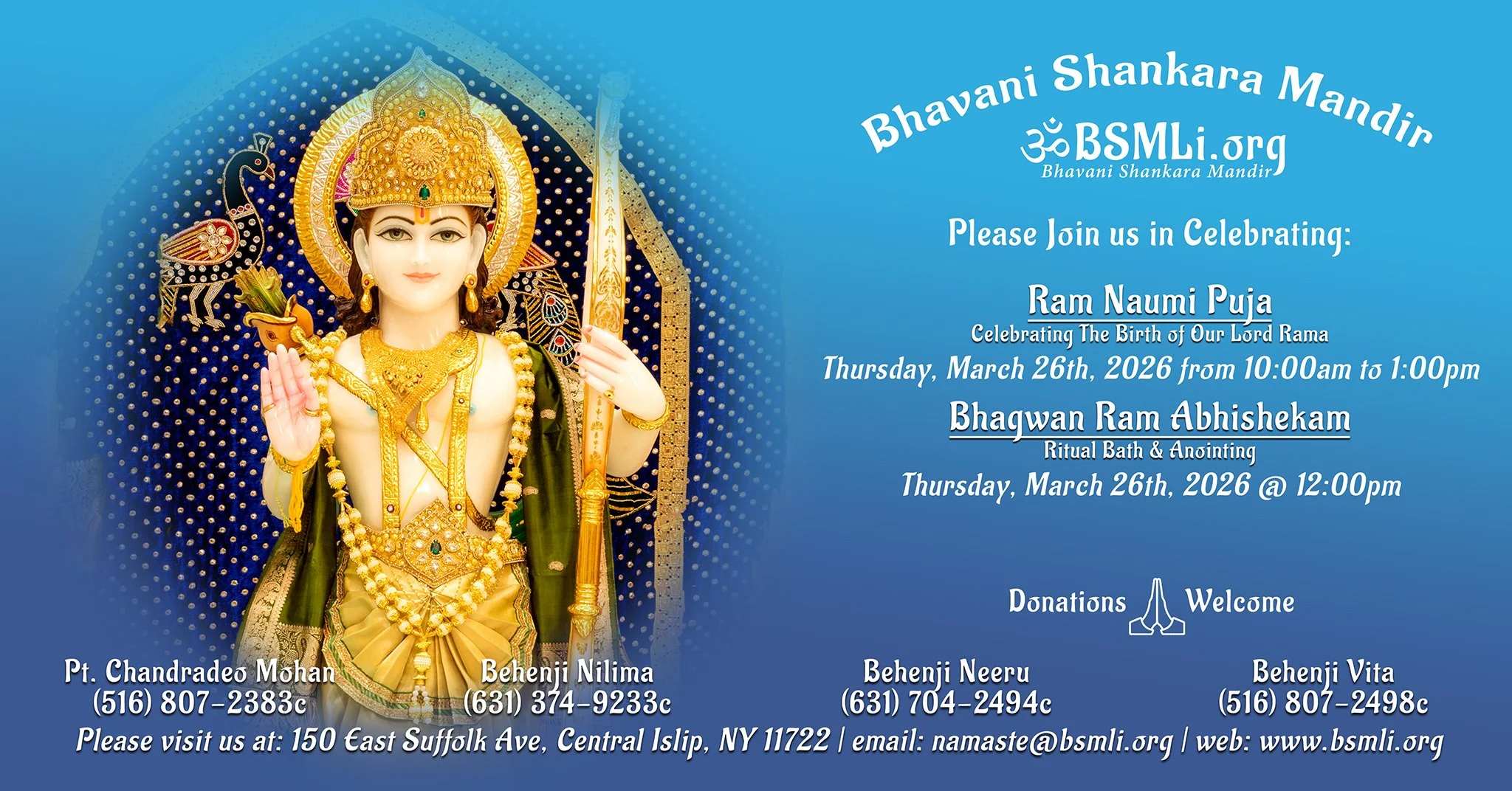 Raam Naumi Puja & Raam Abhishekam