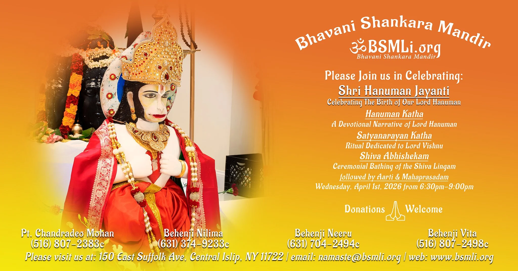 Shri Hanuman Jayanti - Satyanayaran Katha - Shiva Abhishekam