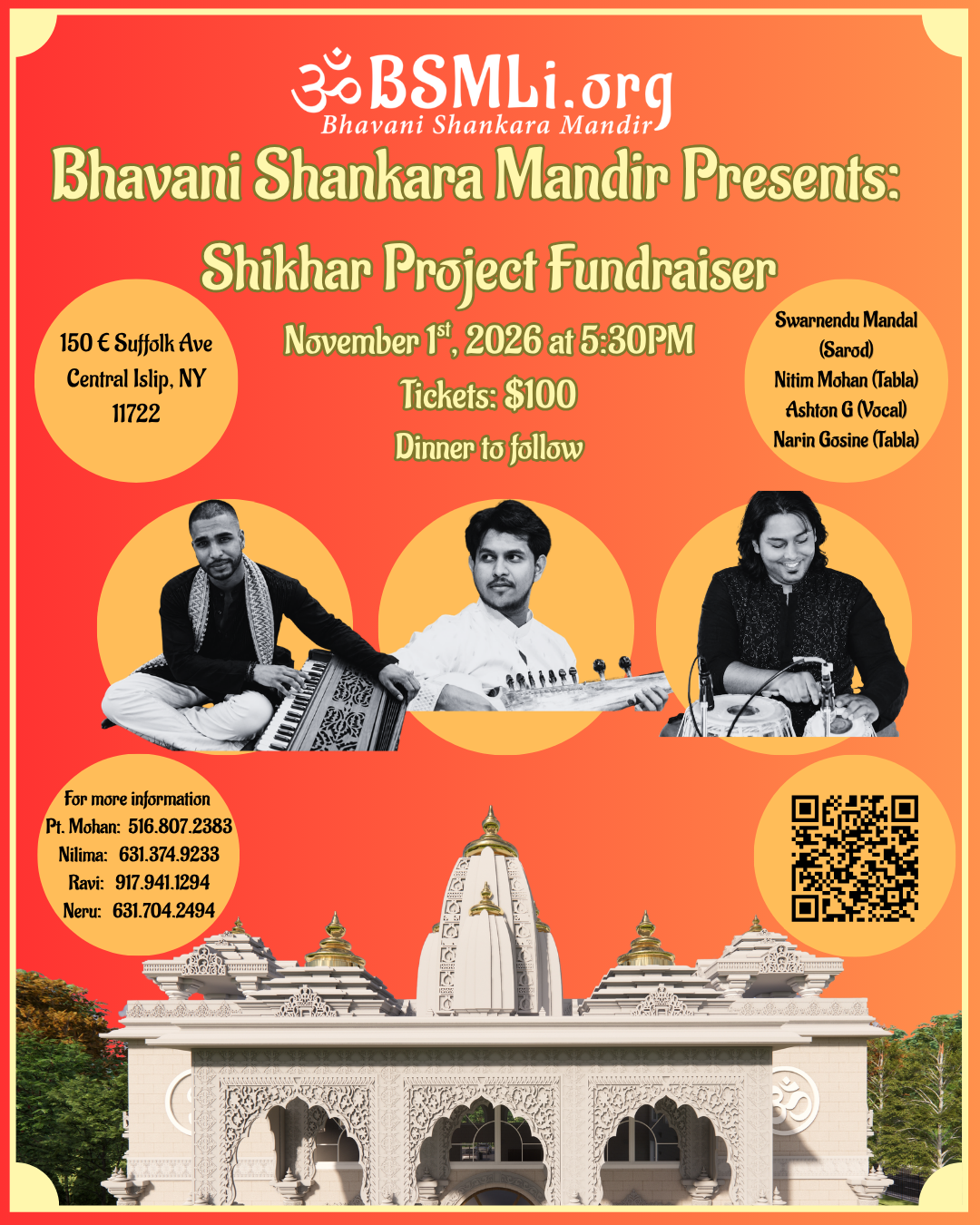  Bhavani Shankara Mandir Presents: Shikhar Project Fundraiser