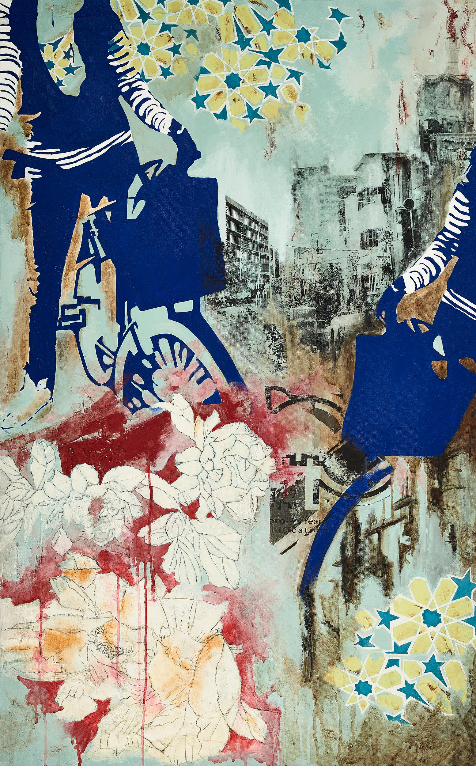 Spring in Tel Aviv 2014-15 Acrylic, mixed medium on canvas 130x90 cm