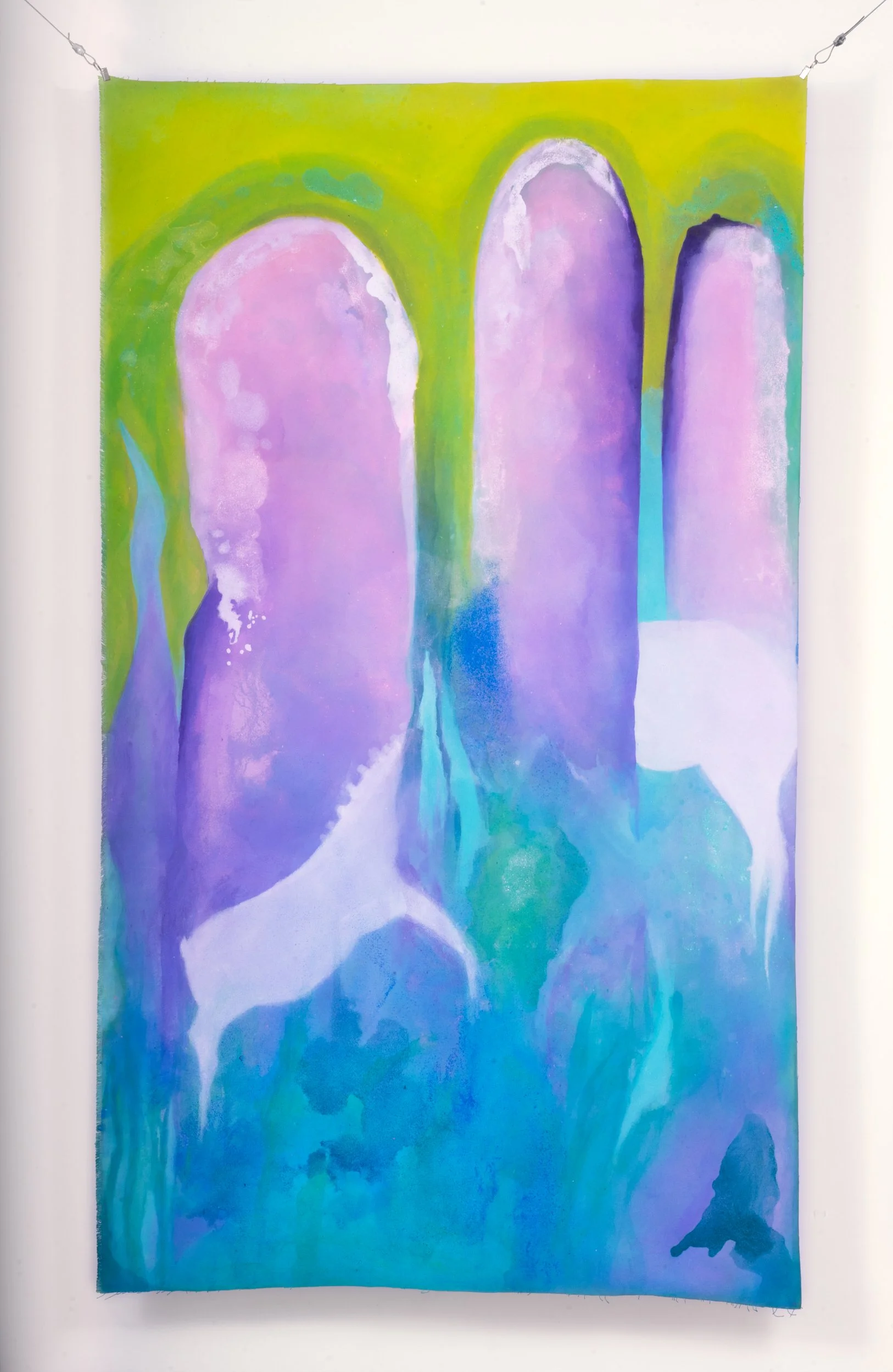   El Jardin II  Acrylic on raw canvas 190 × 107 cm 