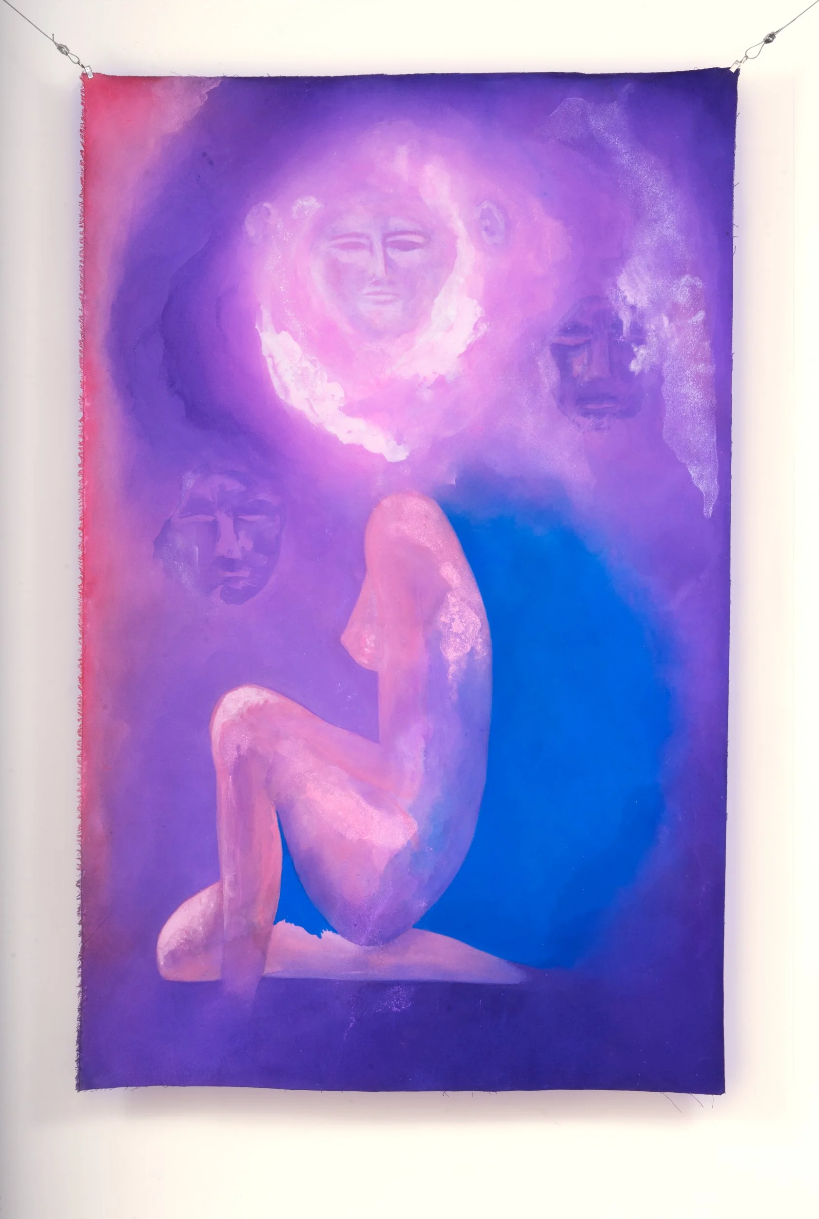   Unspoken Voices  Acrylic on raw canvas 165 × 107 cm 