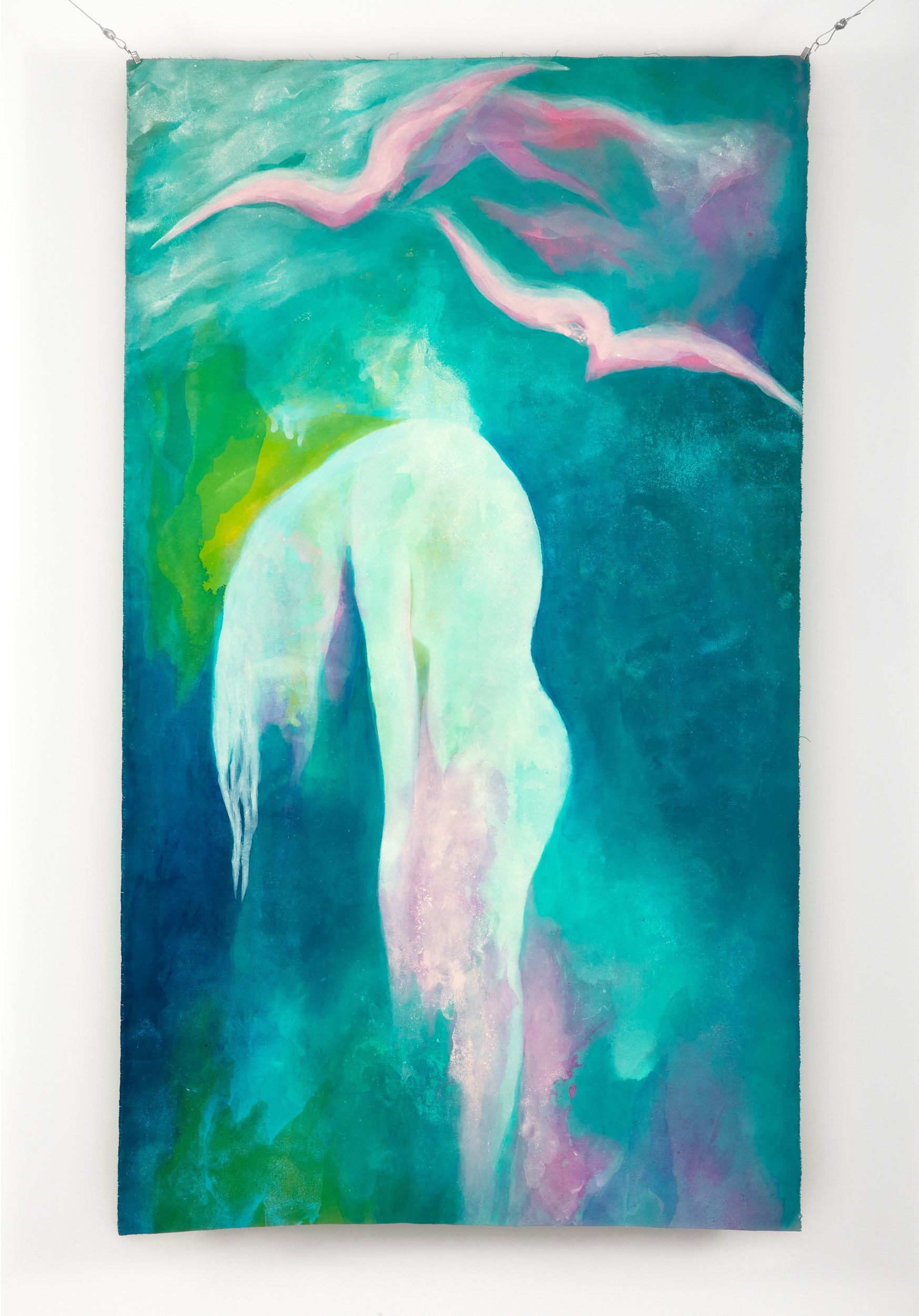   Transcend  Acrylic on raw canvas 182 × 107 cm 