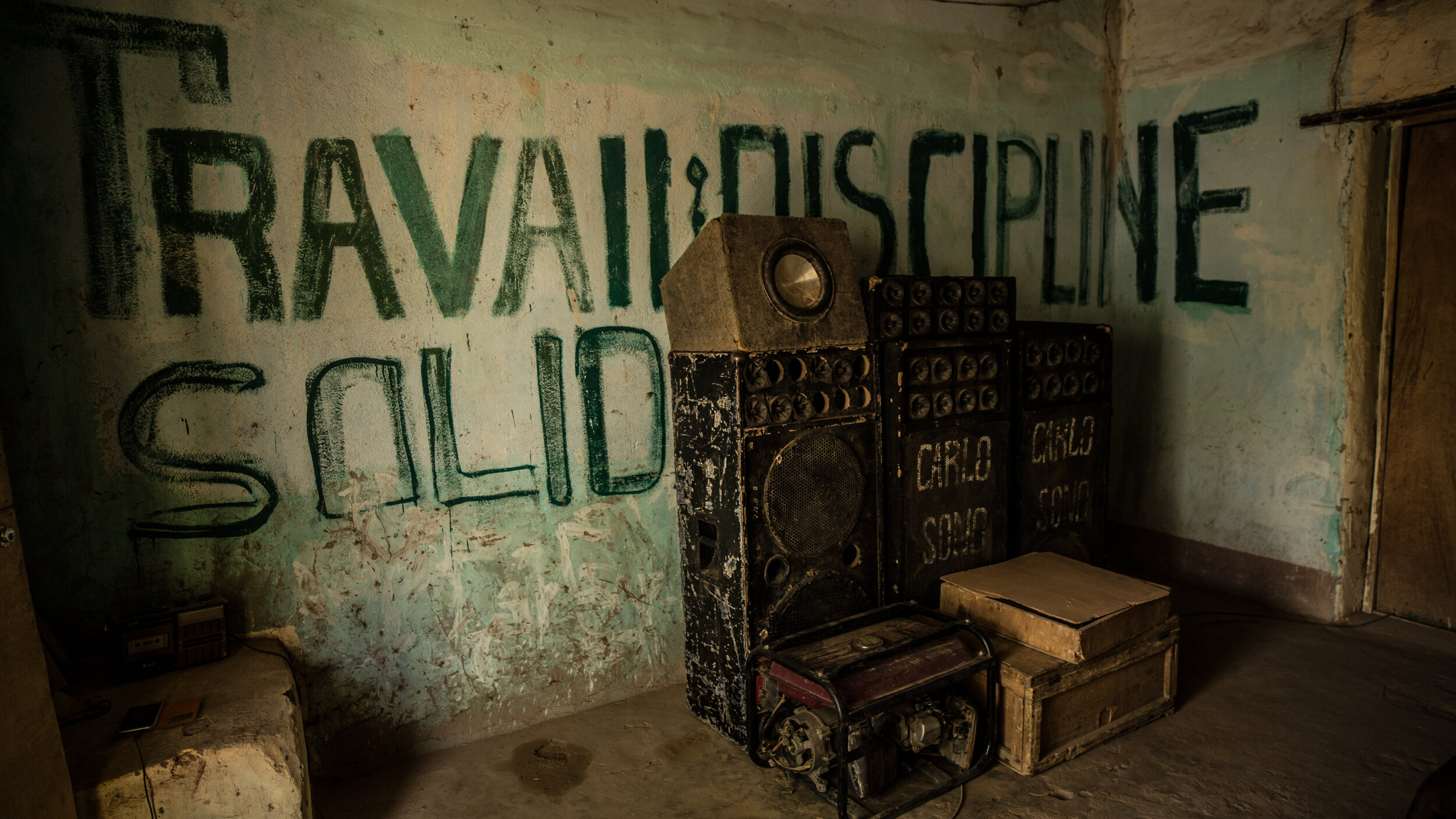  “Travail, Discipline, Solidarité” - Work, Discipline, Solidarity, at a radio station in Mopti, Mali, 2016 