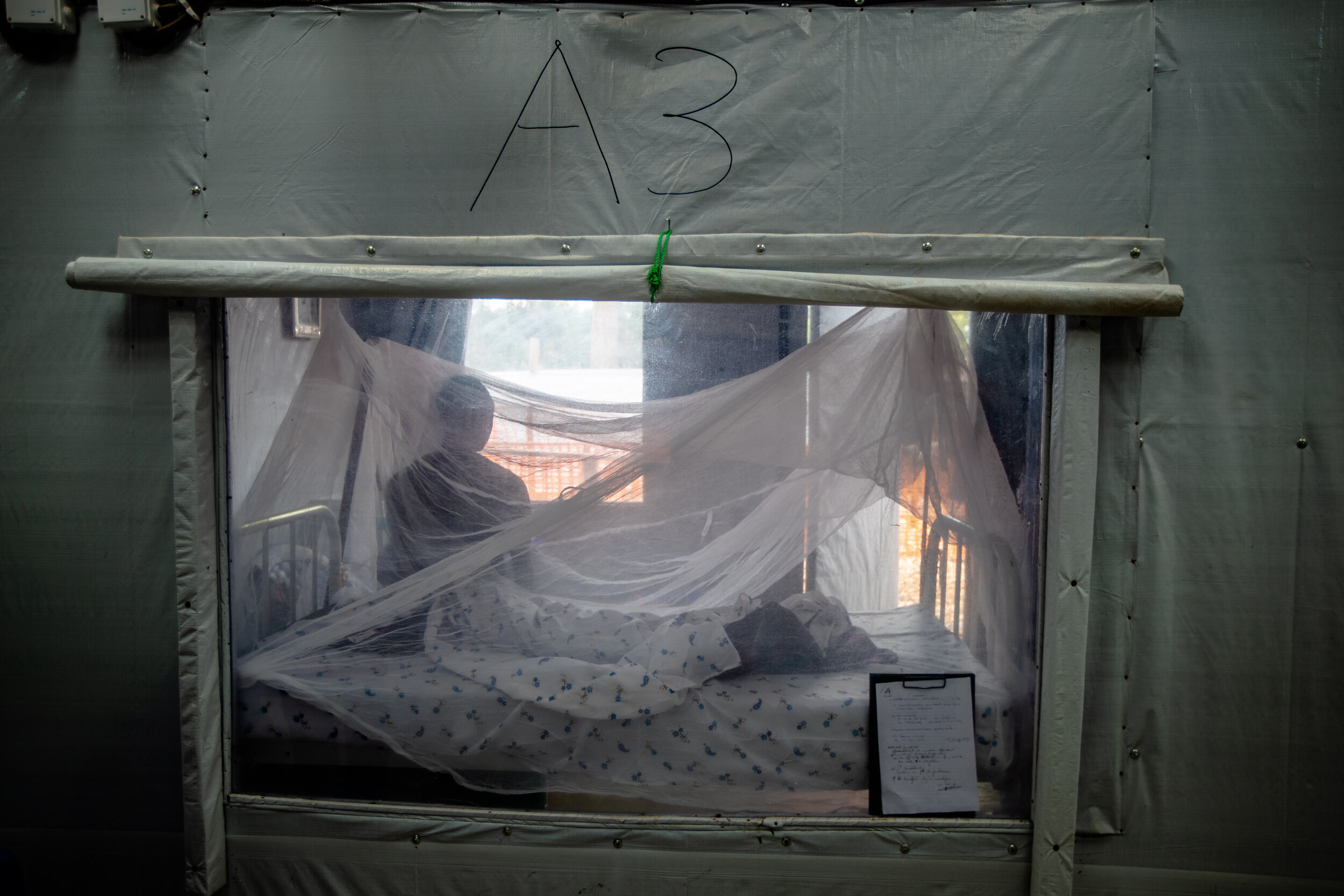  a patient in the recovery room, at Katwa Ebola treatment center, The Democratic Republic of Congo, 2019 