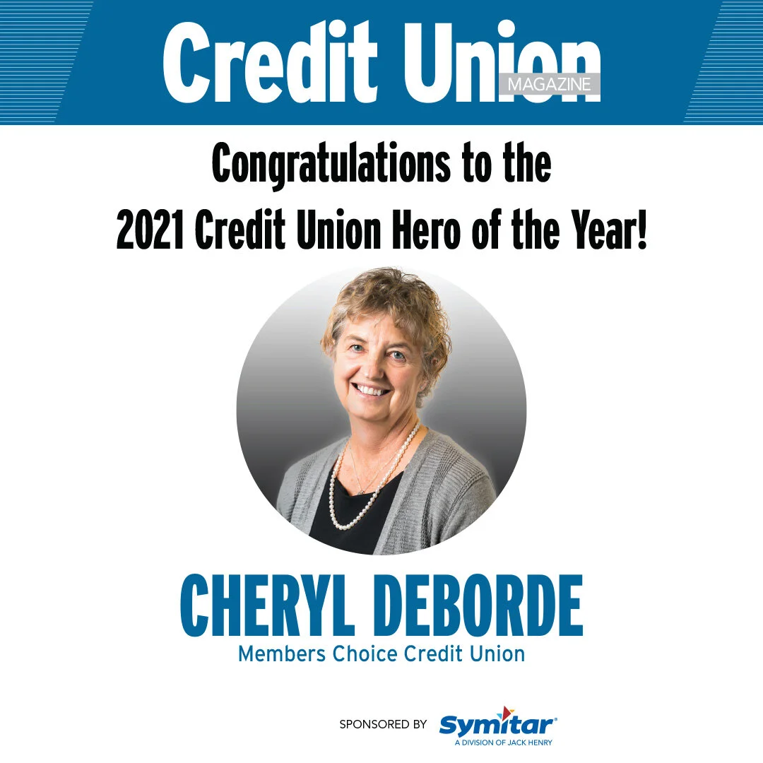 Members Choice CU congratulates Cheryl Deborde as Credit Union Hero of the Year