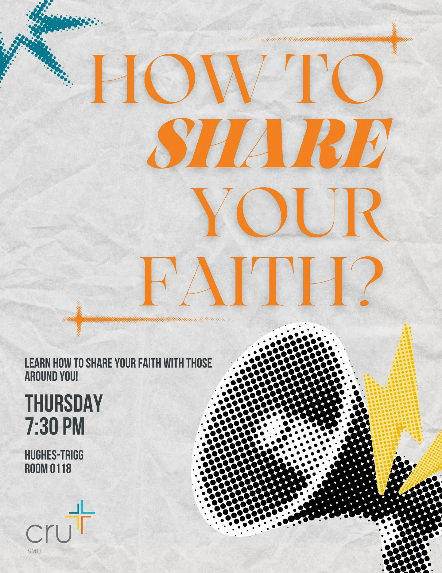 Want to grow in confidence sharing your faith? Join us in Hughes Trigg 0118 for a night of practical tools, encouragement, and conversations on how to share the hope of Jesus with others!