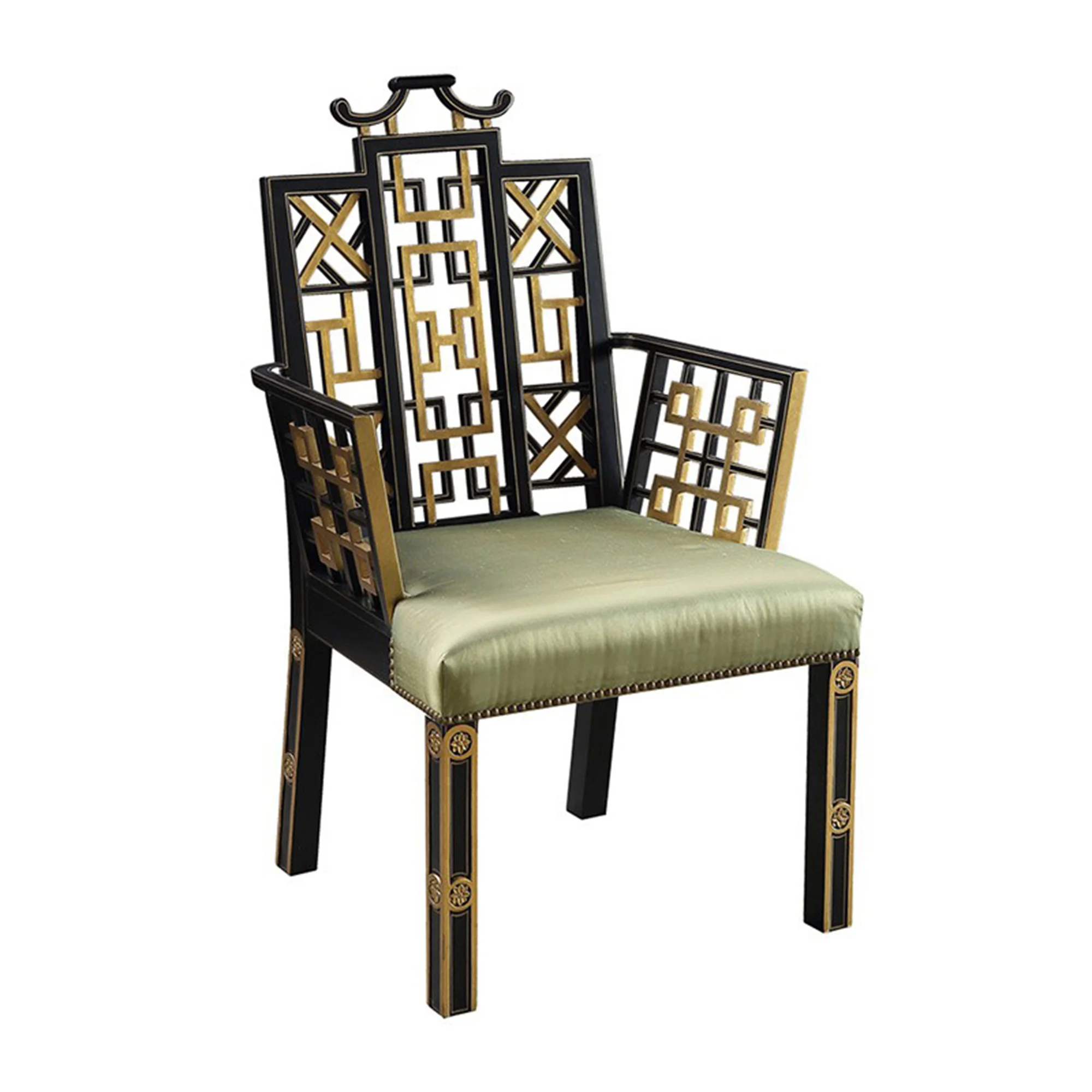 Thurloe Noir Armchair chinoiserie furniture