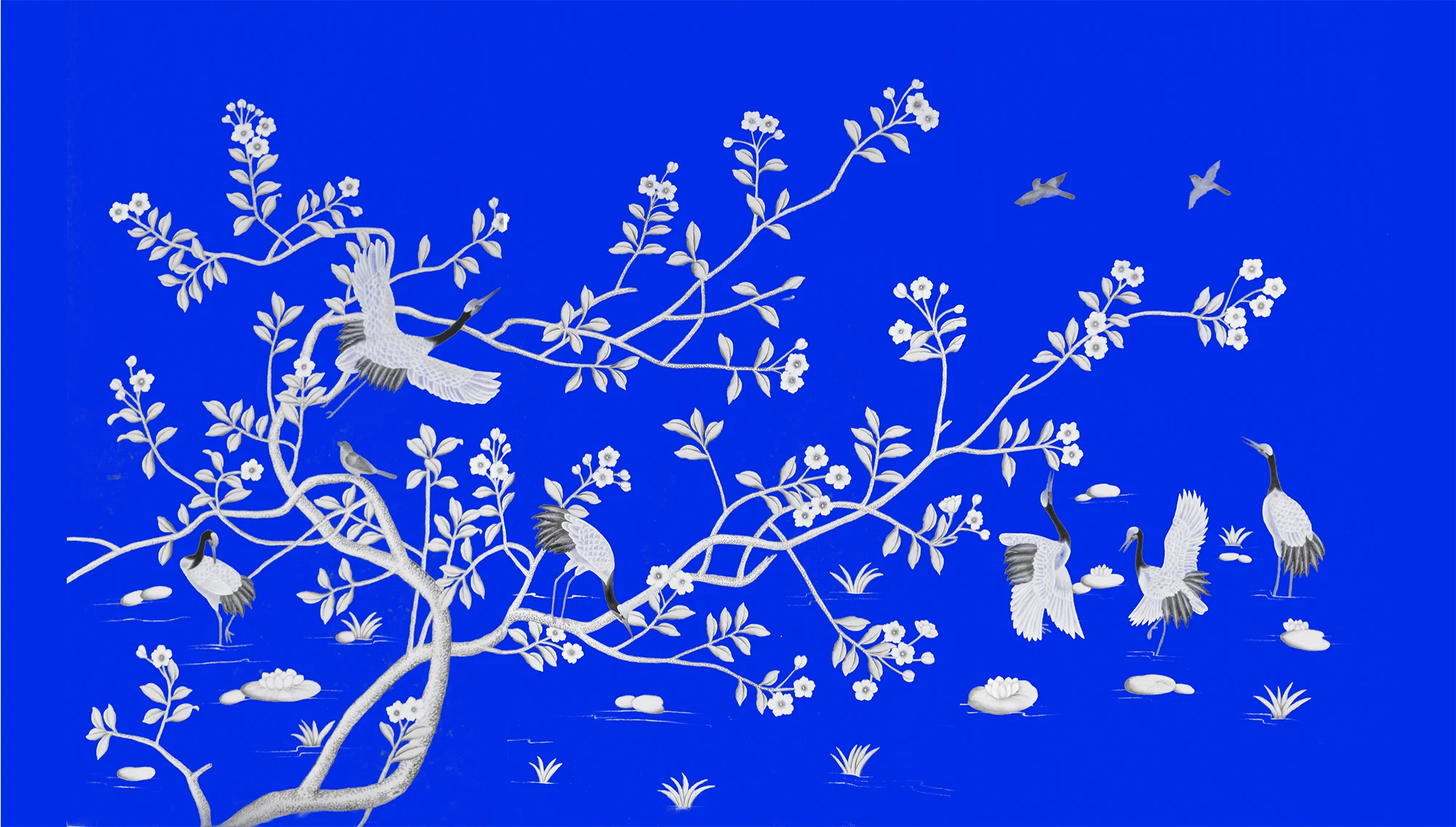 Imperial Curiosities Gold Chinoiserie Hand-Painted Wallpaper