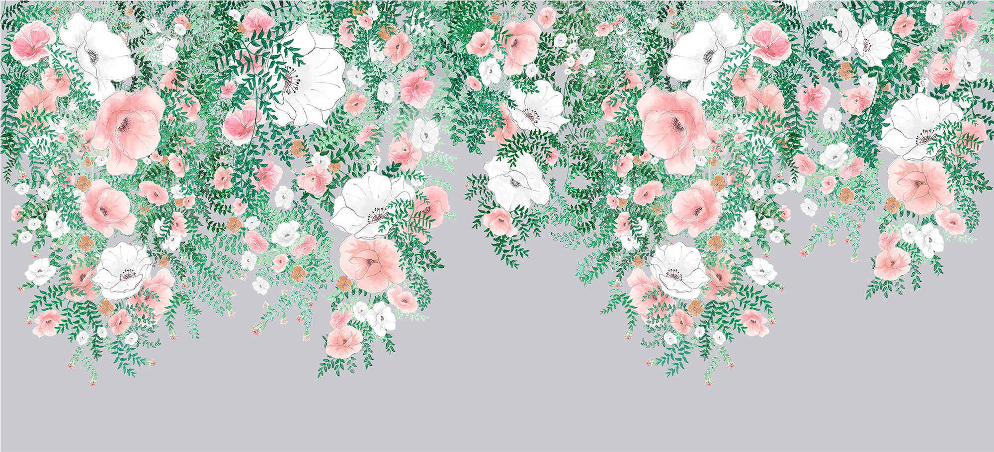 Cha Bei embellished wallpaper baby blue