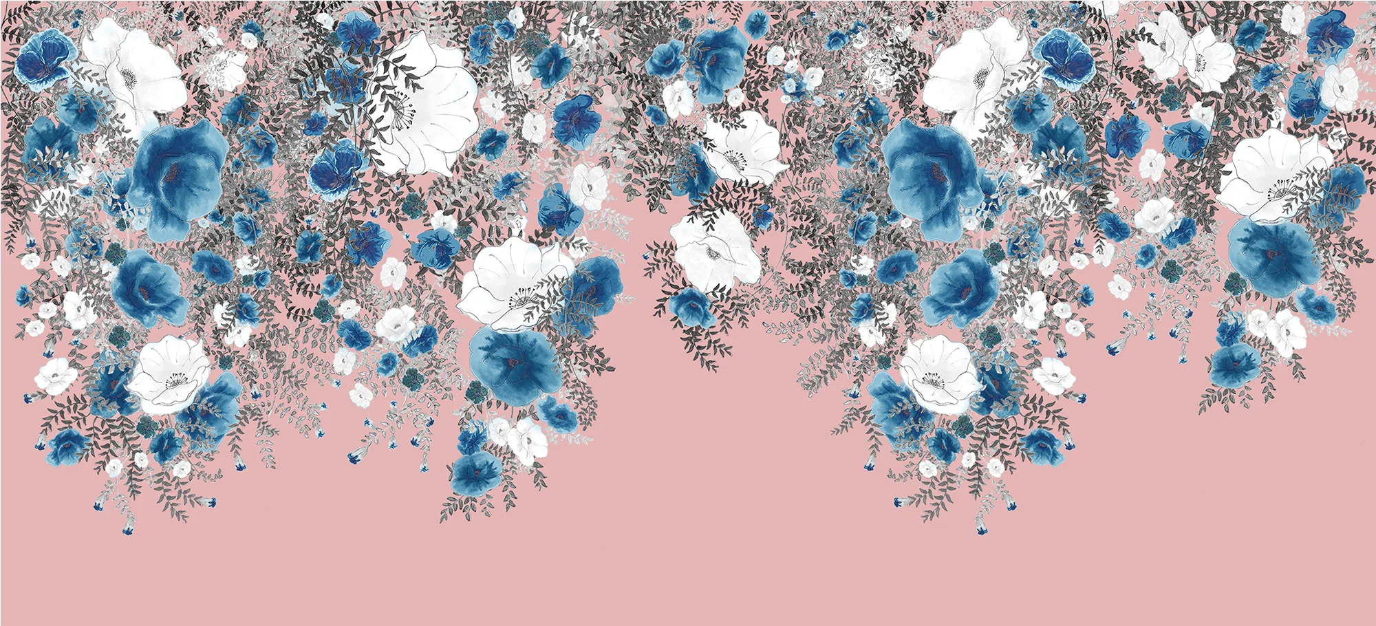 Cha Bei embellished wallpaper pink