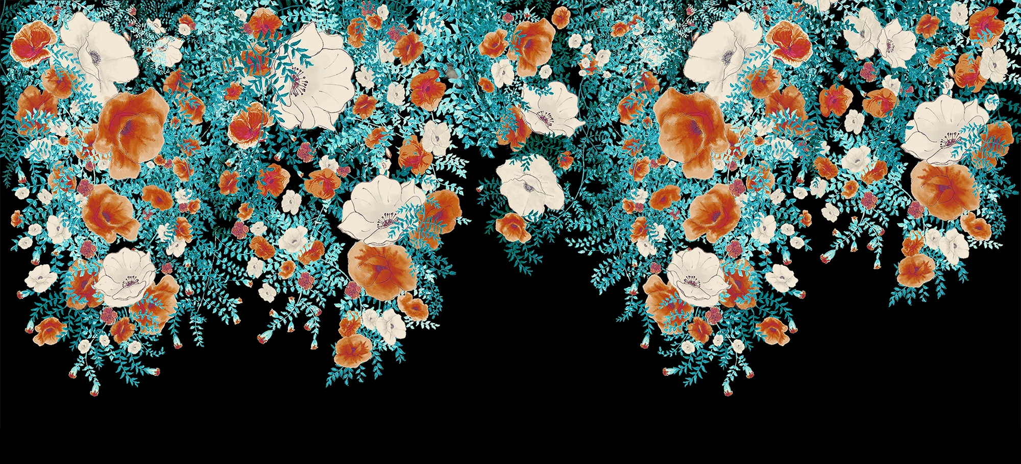 Cha Bei embellished wallpaper black