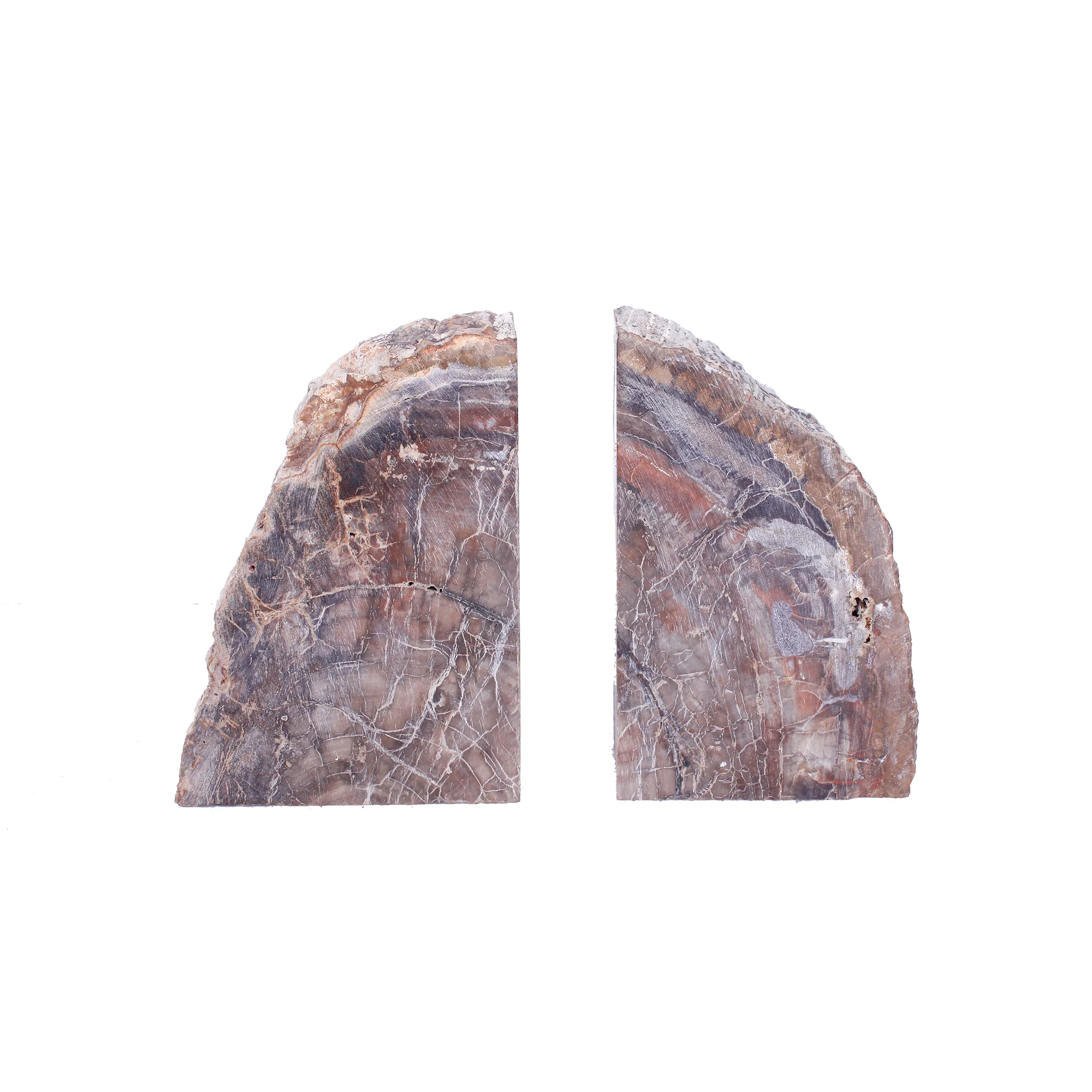 petrified wood bookend luxury home décor