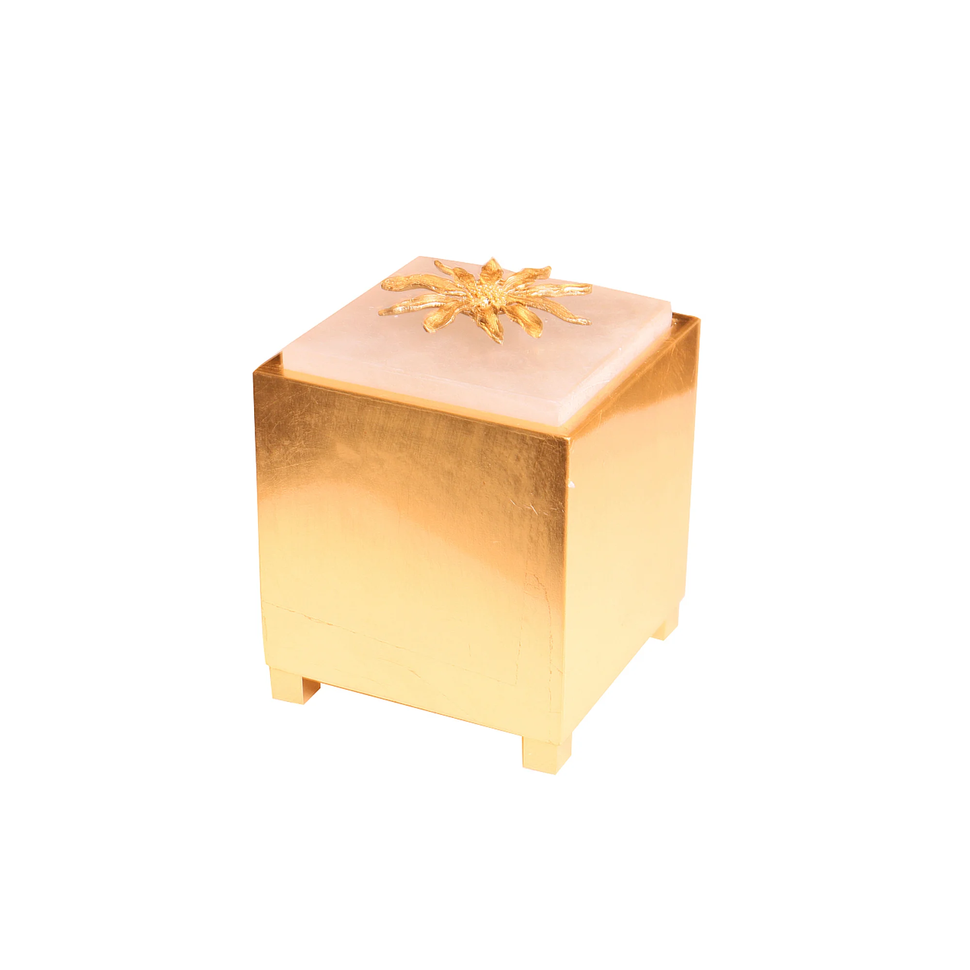 brass dahlia box luxury home décor