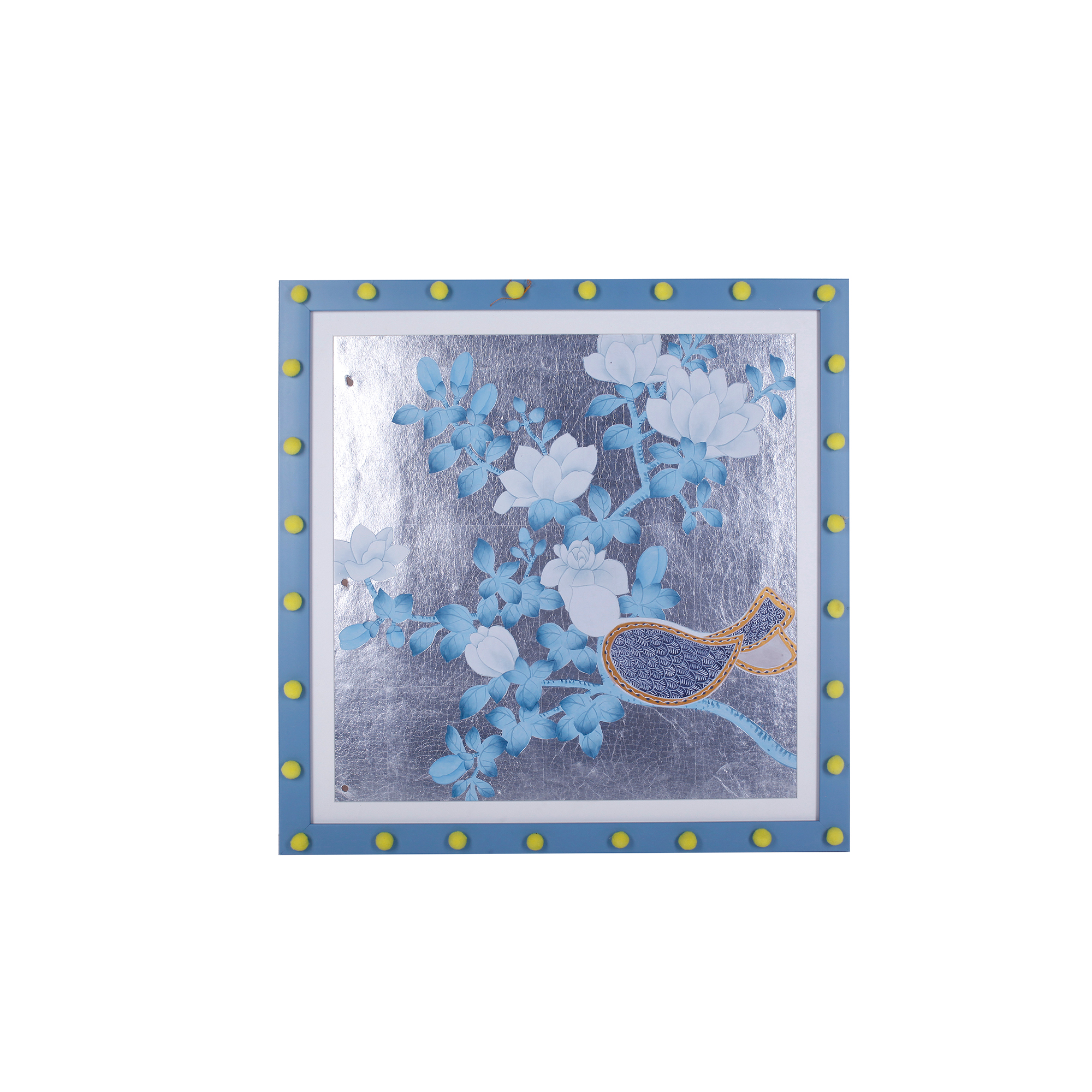 secret garden hand painted wallpaper luxury wall décor blue