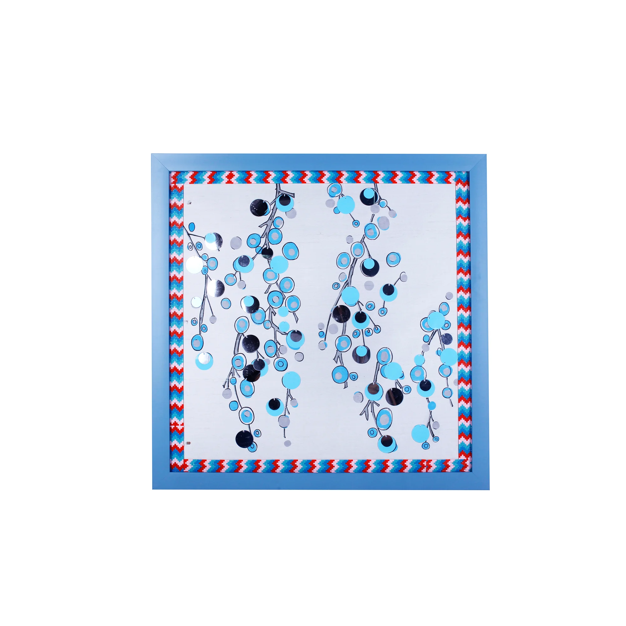 wisteria hand painted silk wallpaper luxury wall décor blue