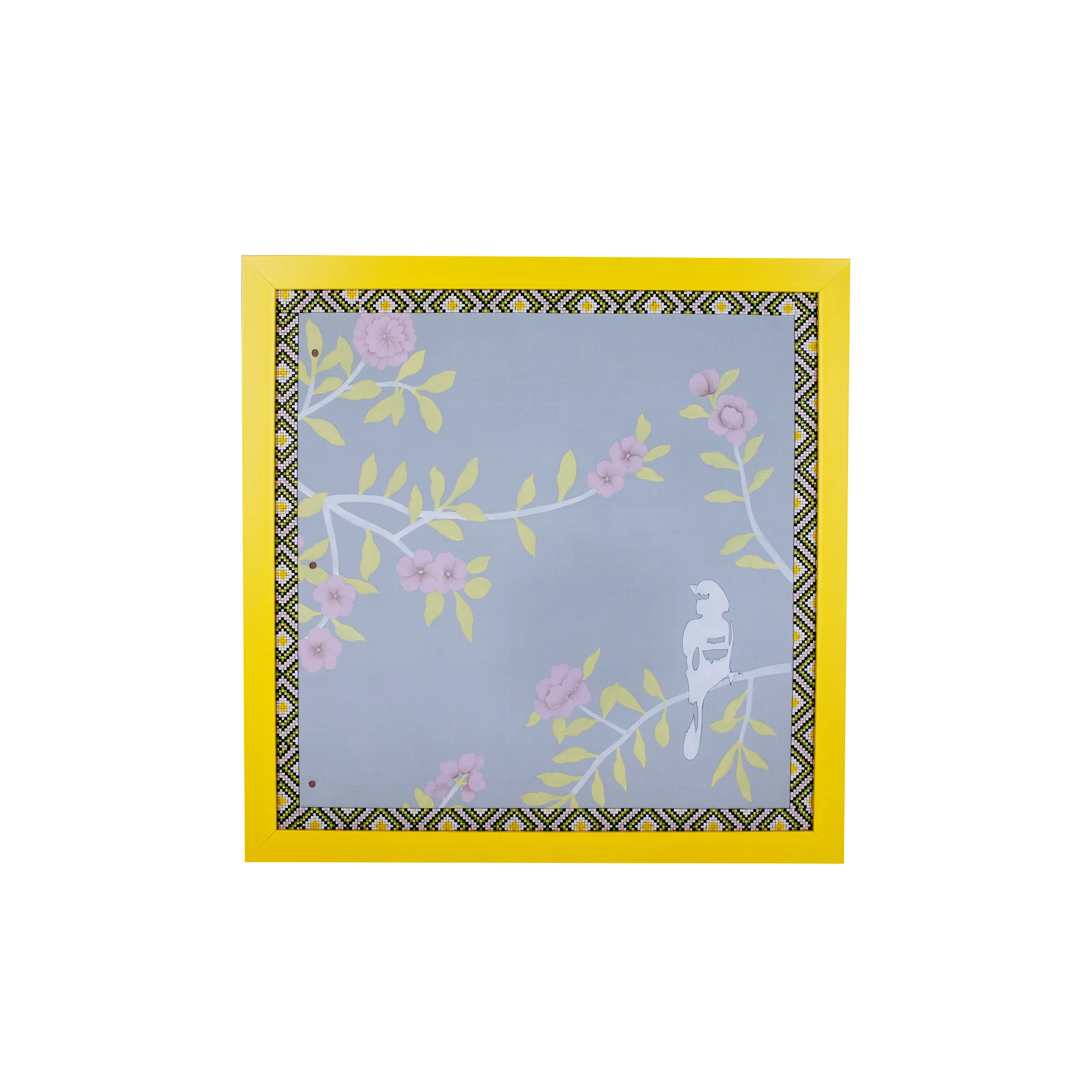 pastel dream hand painted silk wallpaper luxury wall décor yellow