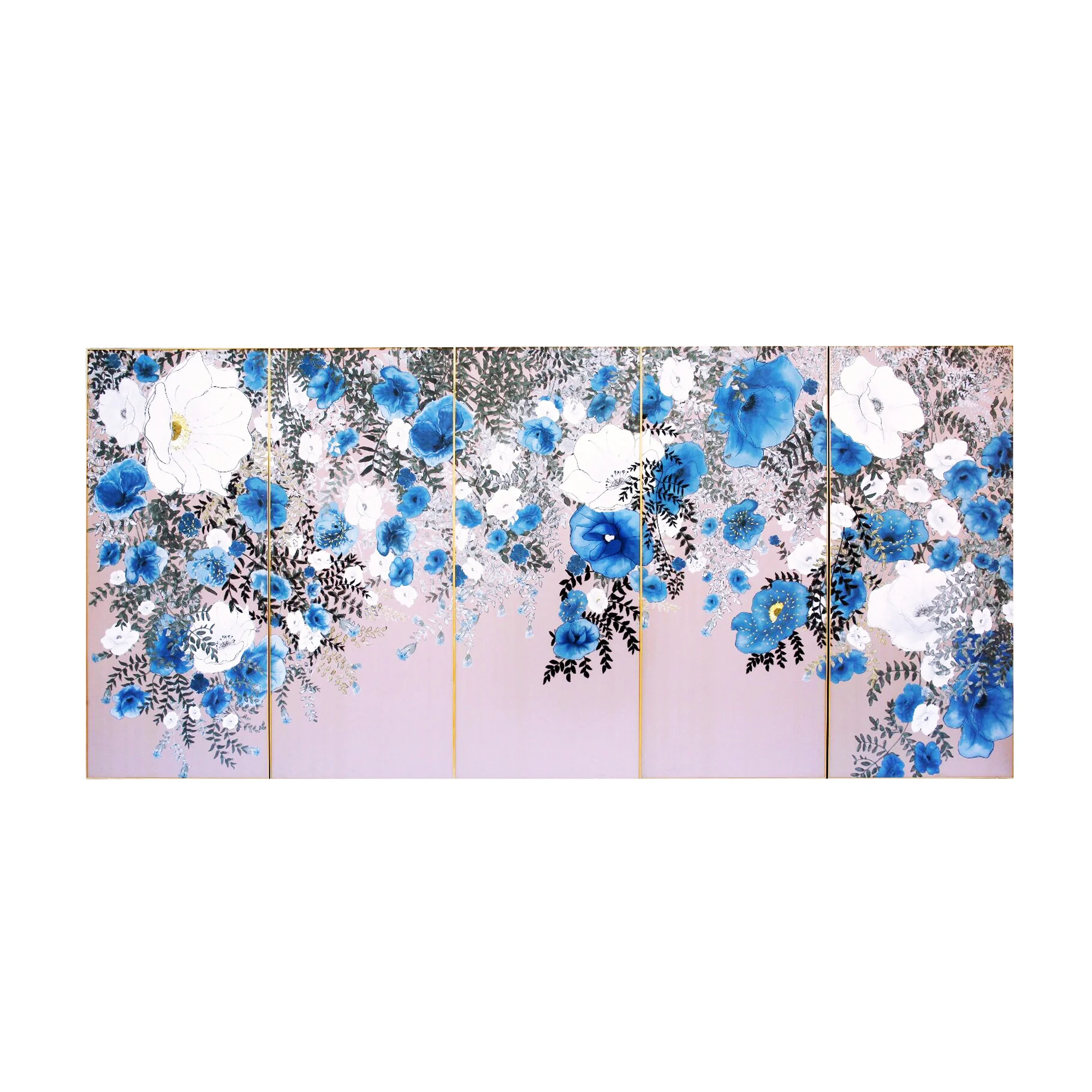 cha bei embroidered hand painted wallpaper luxury wall décor
