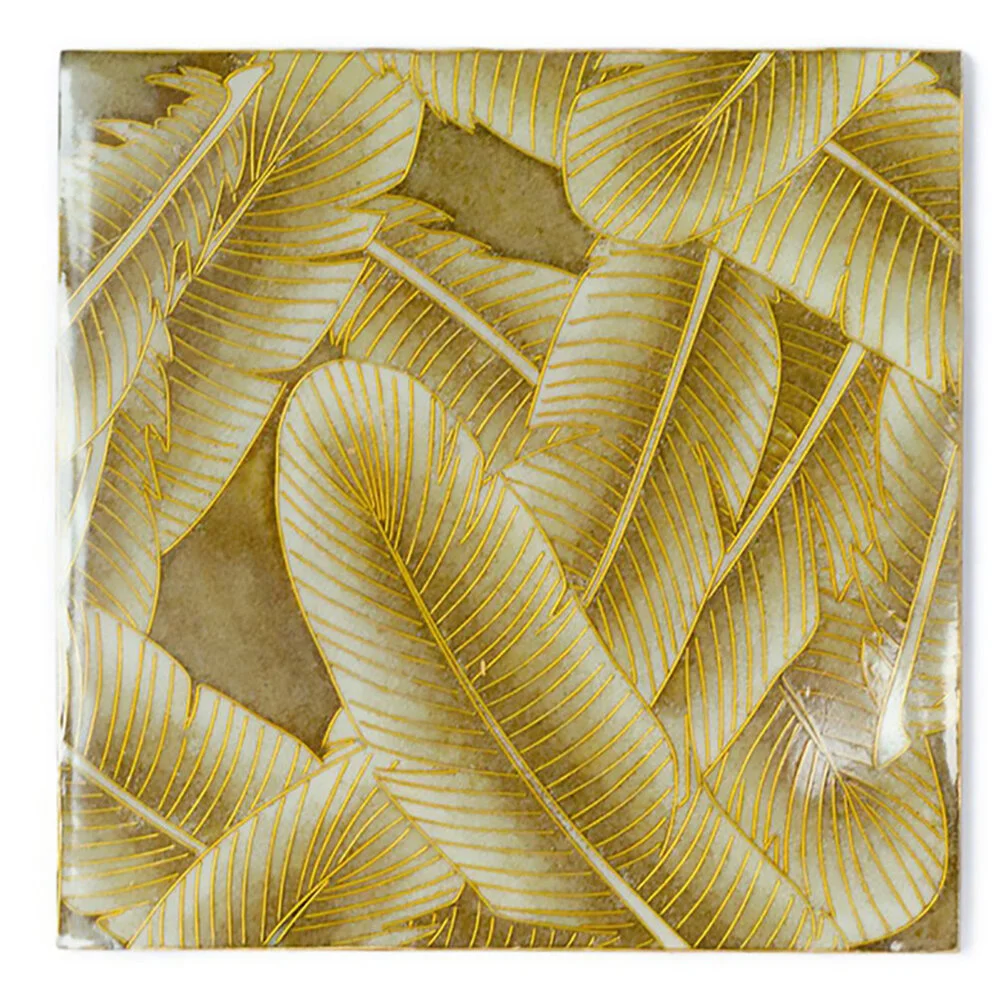 feather play taupe cloisonné tiles luxury home décor