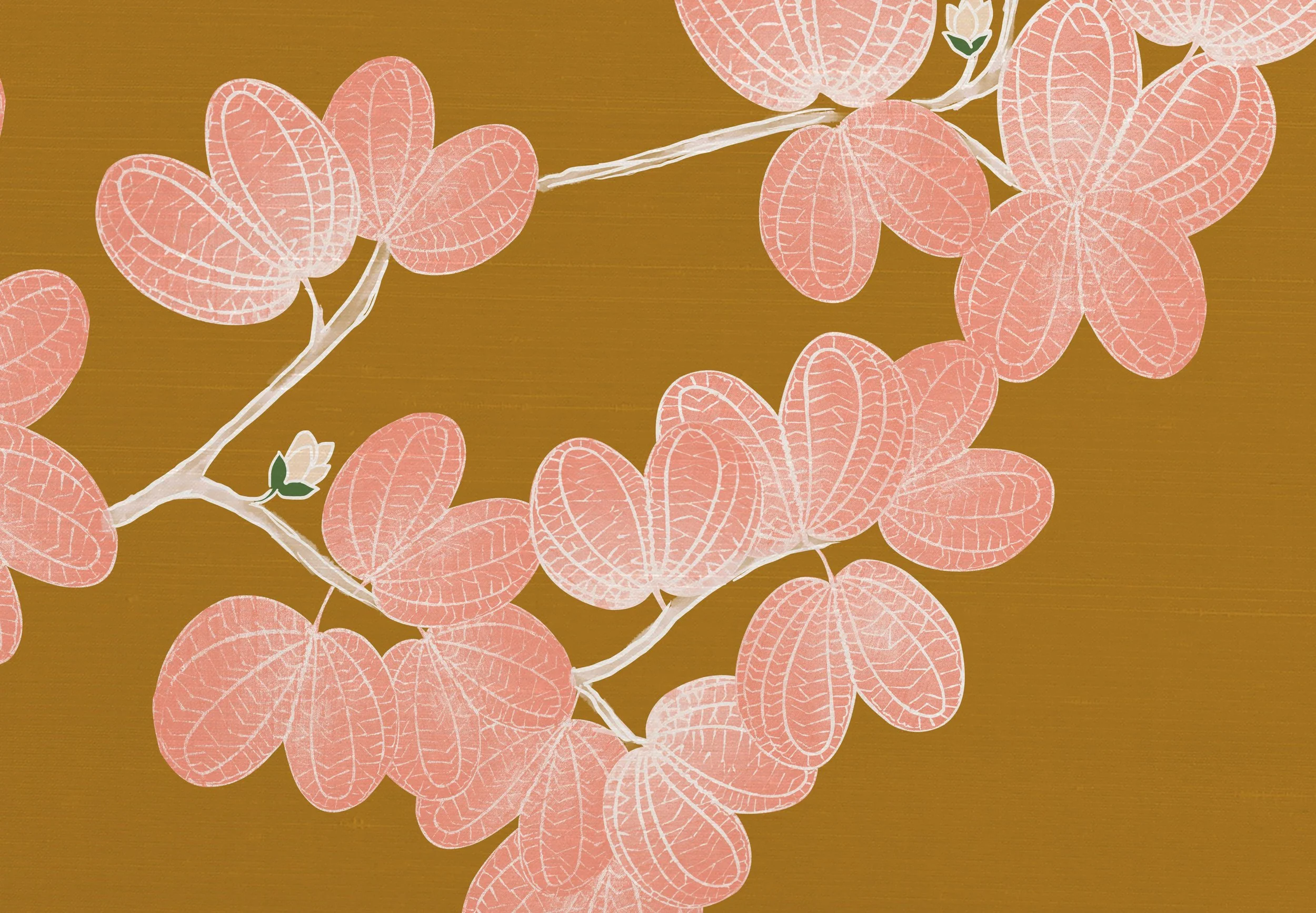 Tree of the HSeart Printed & Embellished Wallpaper
