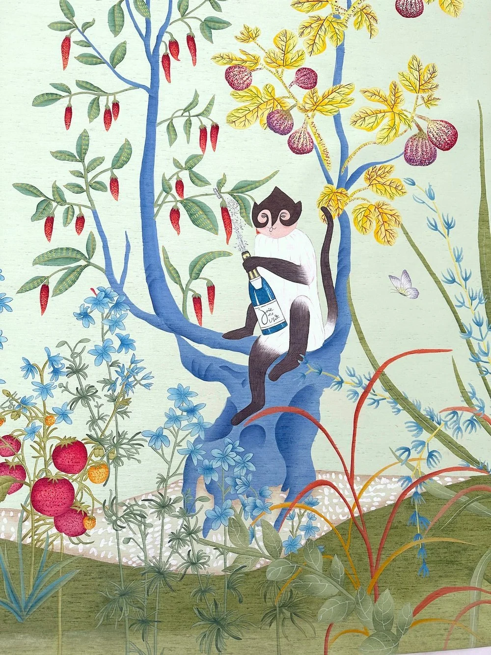 Farm-To-Table Hand Painted Wallpaper