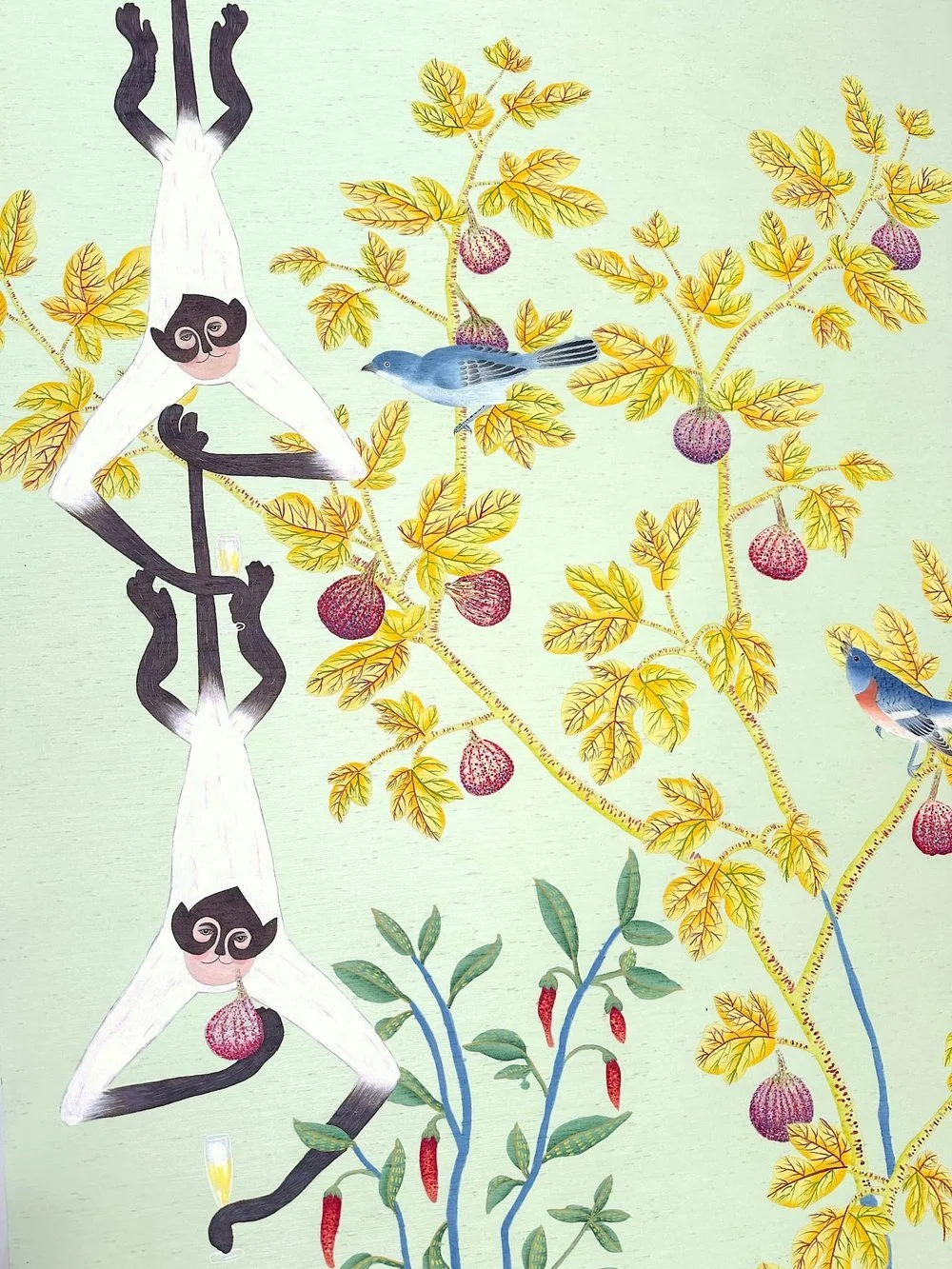 Farm-To-Table Hand Painted Wallpaper