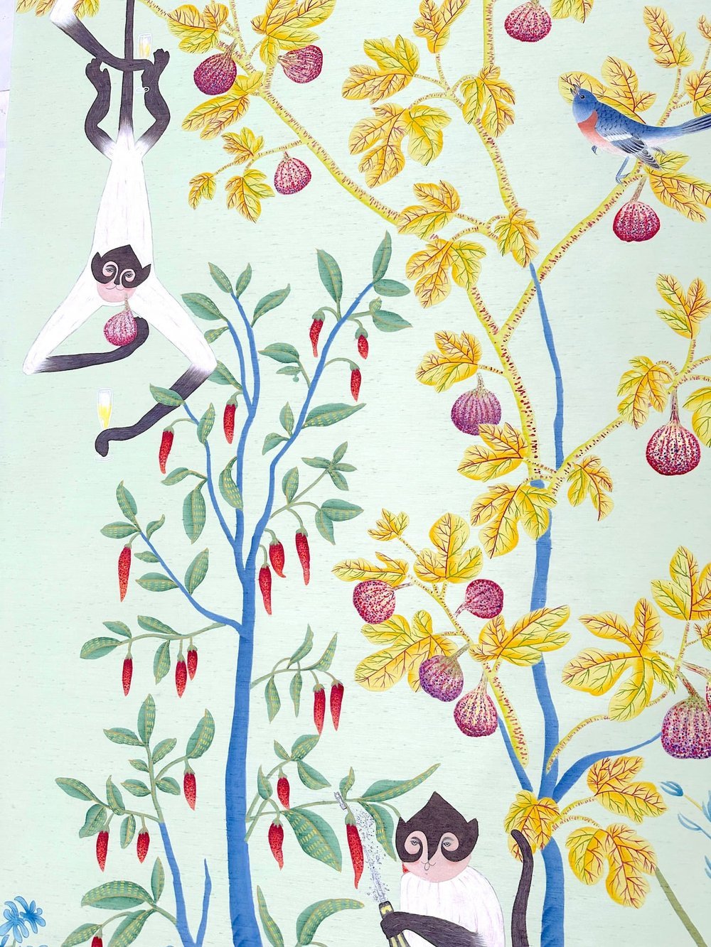 Farm-To-Table Hand Painted Wallpaper