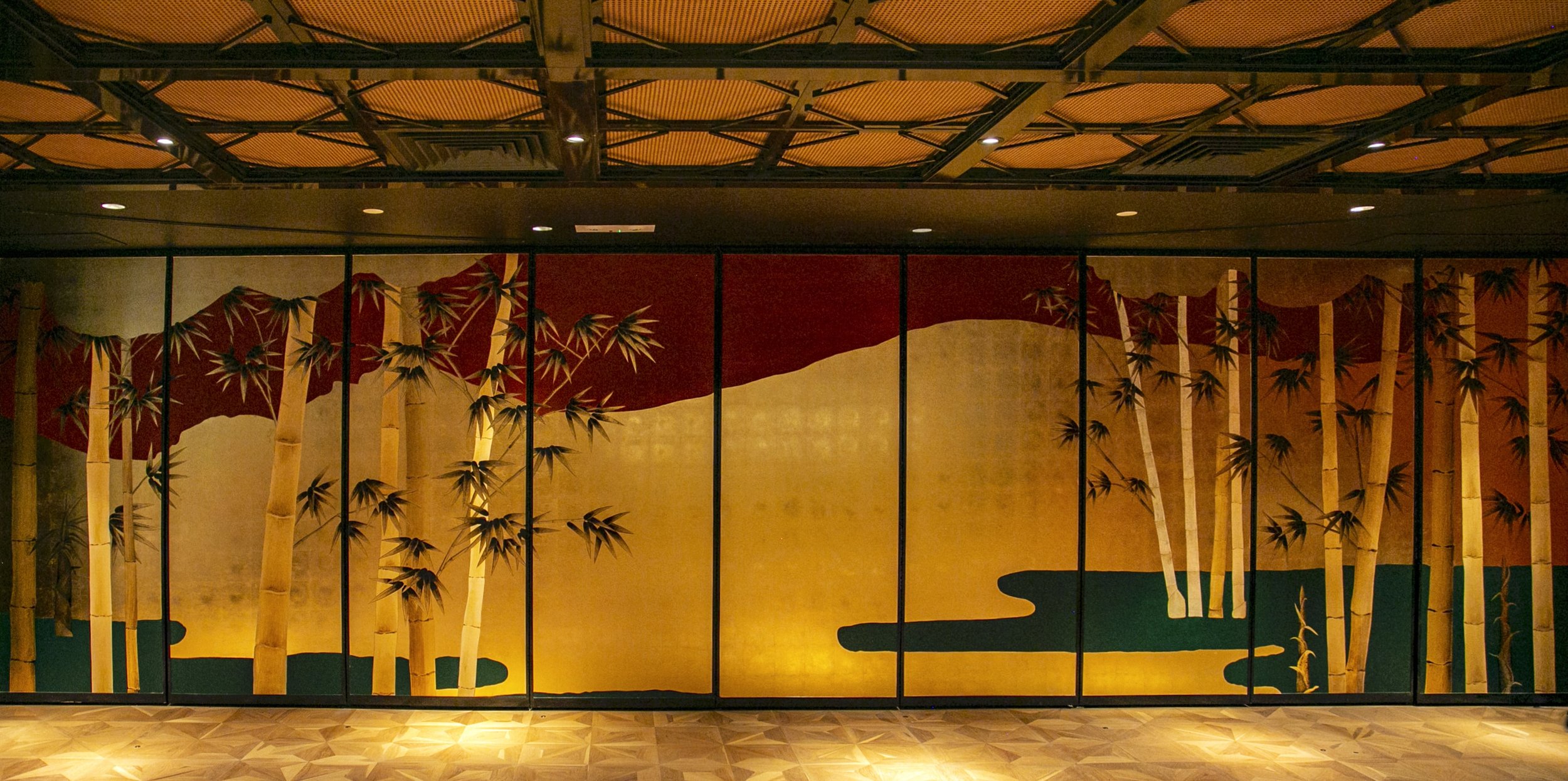   Bamboo Haven Chinoiserie Hand-Painted Wallpaper  