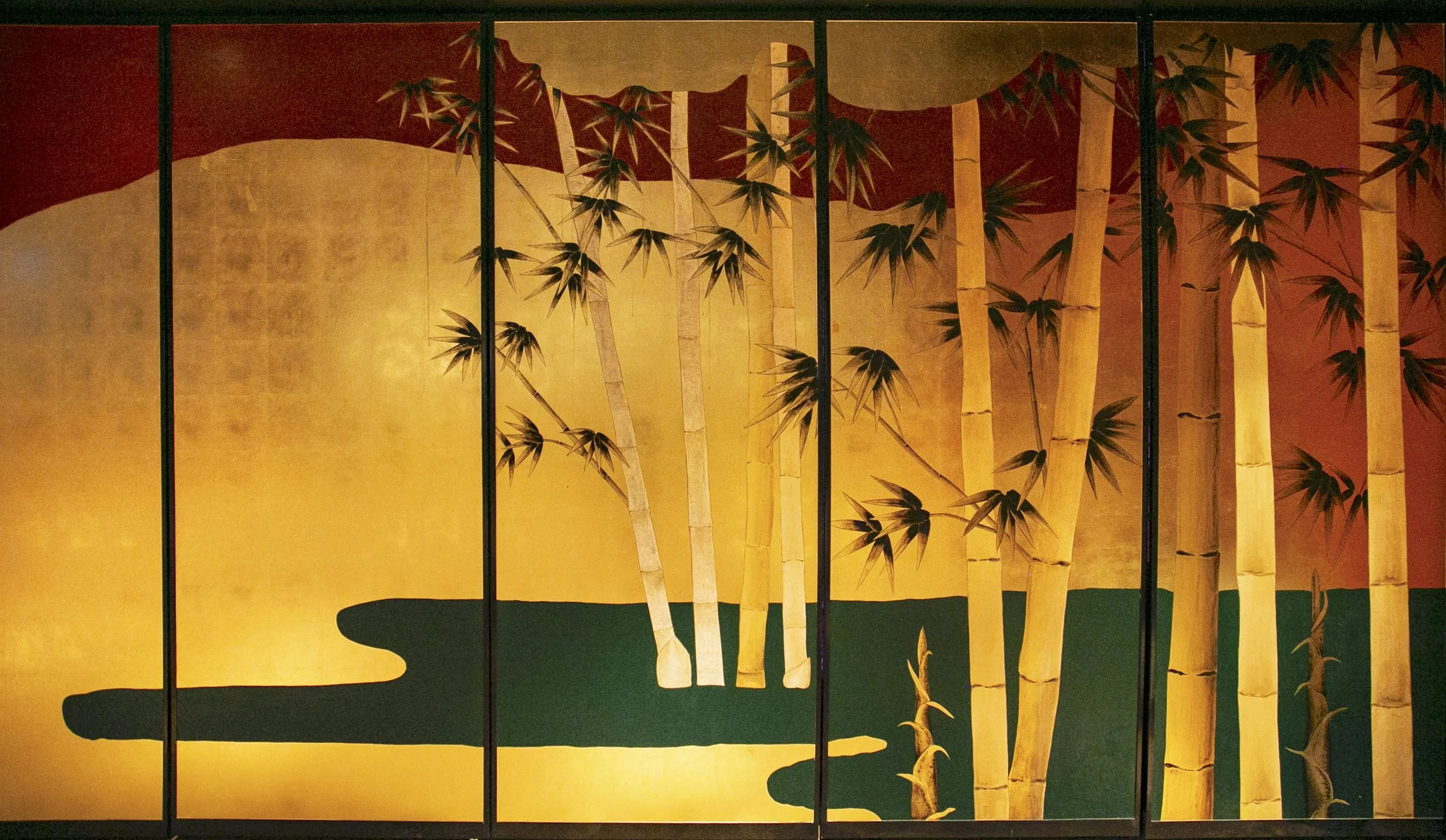   Bamboo Haven Chinoiserie Hand-Painted Wallpaper  