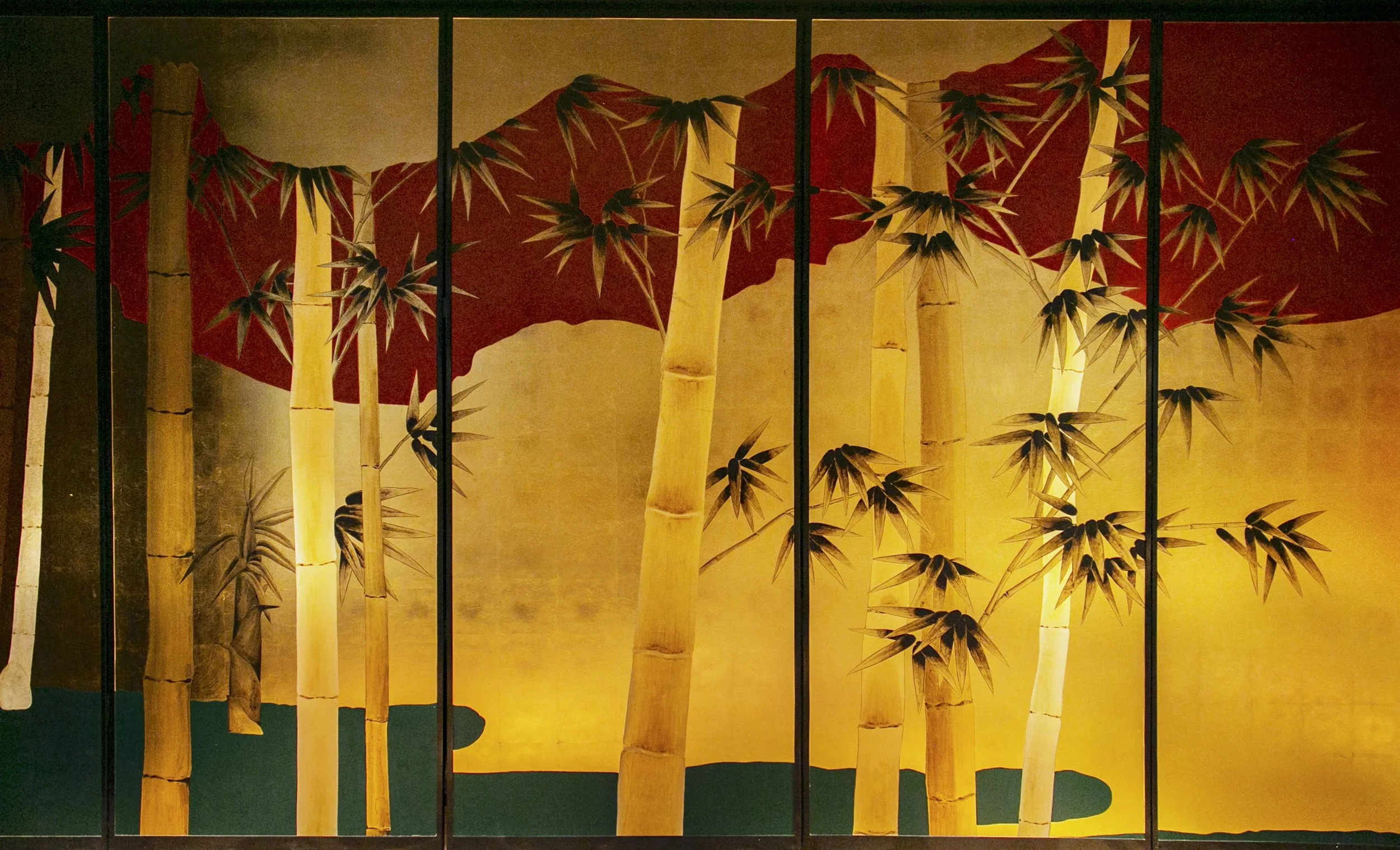   Bamboo Haven Chinoiserie Hand-Painted Wallpaper  