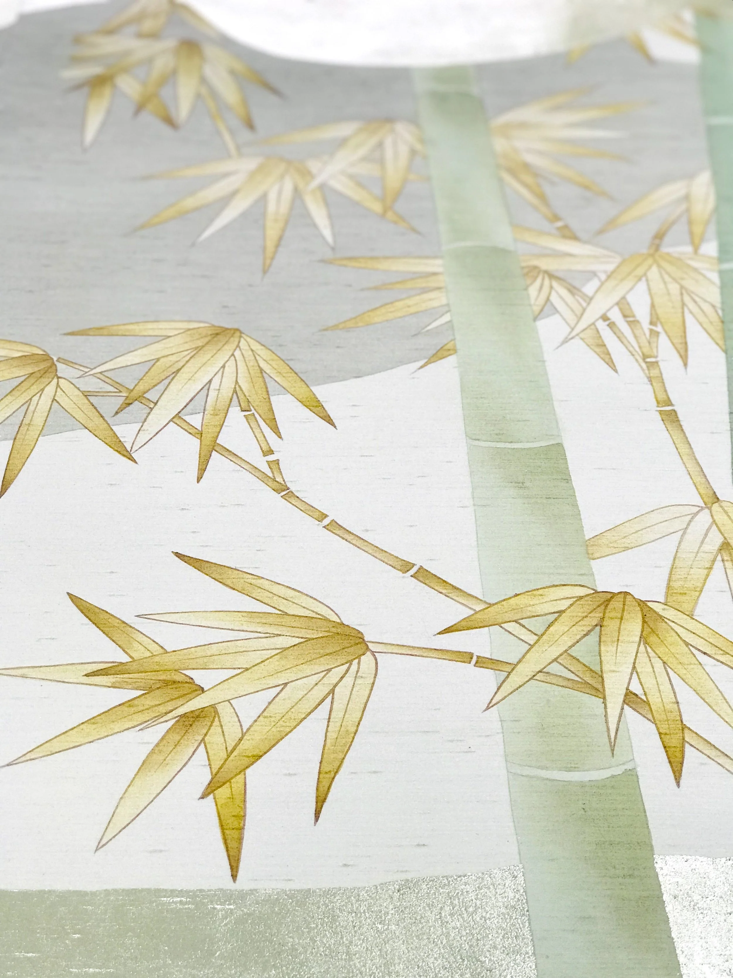   Bamboo Haven Chinoiserie Hand-Painted Wallpaper  