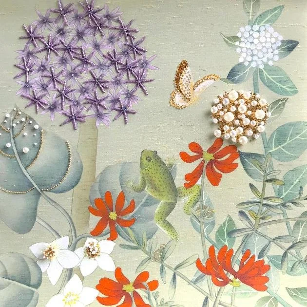 The Botanist Embroidered Wallpaper