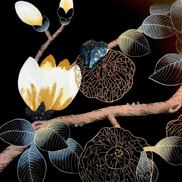 Toro Lanterns Hand-Painted Wallpaper