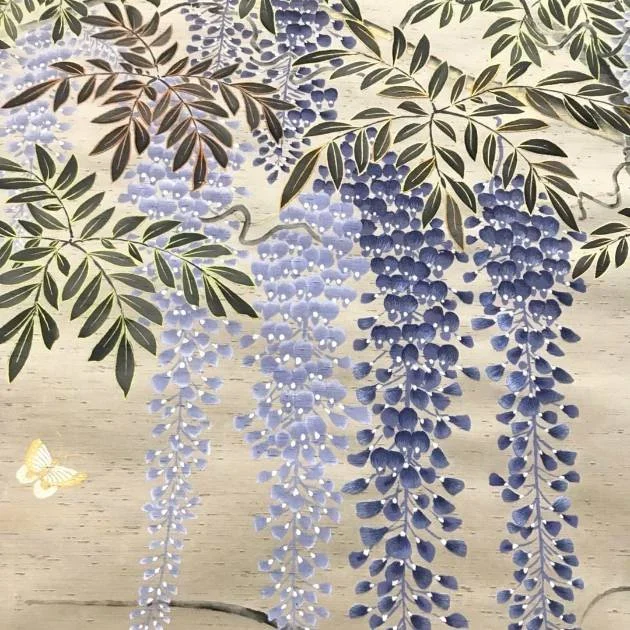 Wisteria Palace Embroidered Wallpaper
