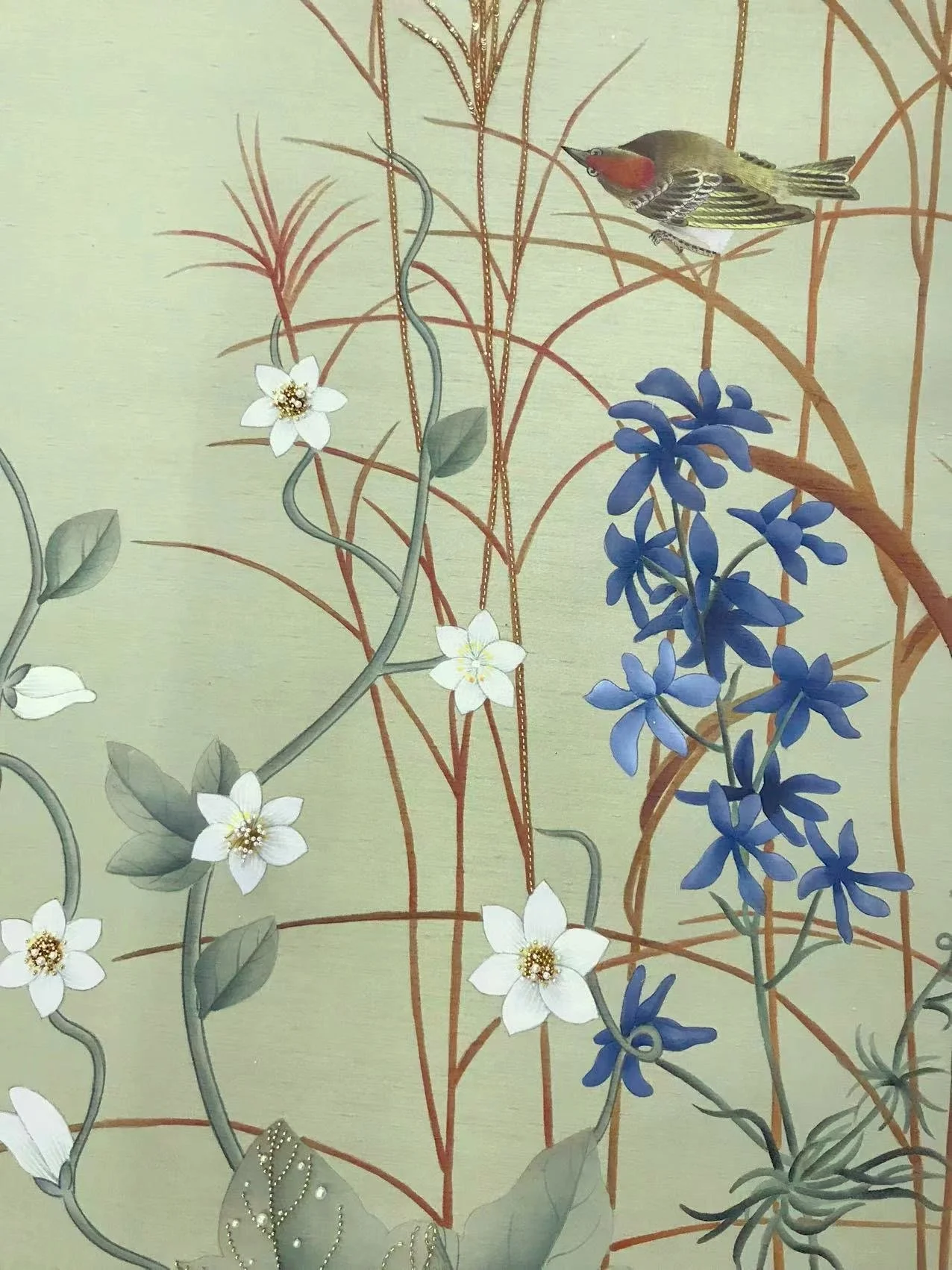 The Botanist Embroidered Wallpaper | LALA CURIO