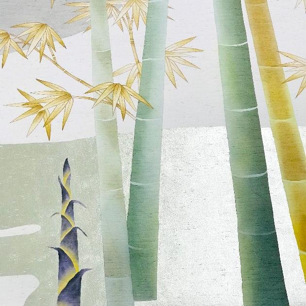 Bamboo Haven Chinoiserie Hand-Painted Wallpaper