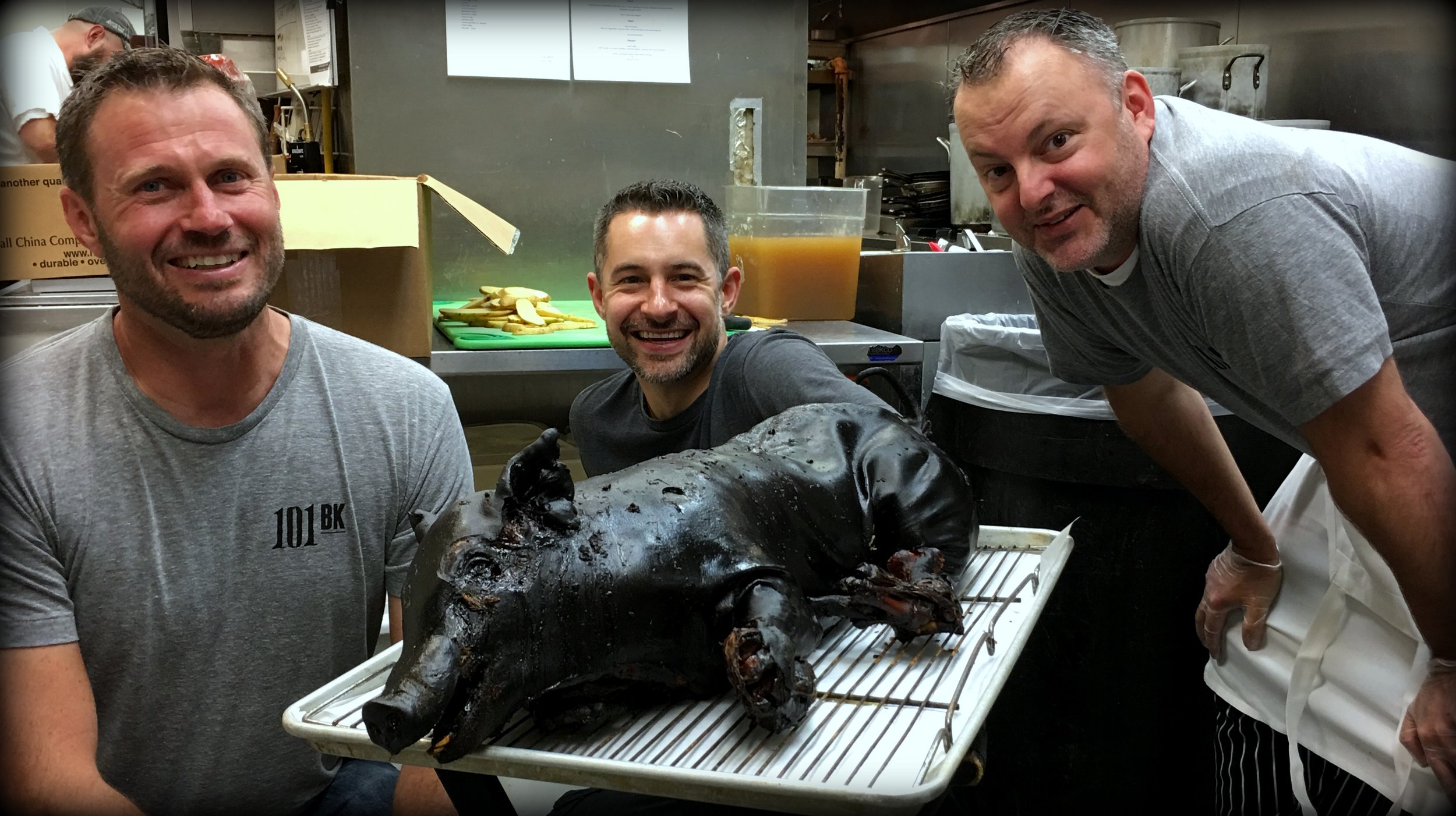 Chefs and their Hog.JPG