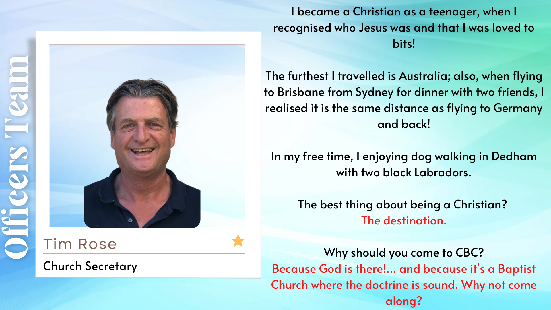 Meet The Team — Colchester Baptist Church